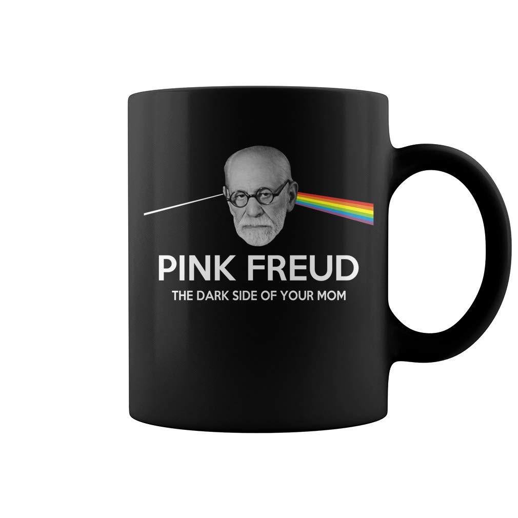 Pink Freud The Dark Side of Your Mom Funny Coffee Mug - 11oz Ceramic Cup for Coffee, Tea & Hot Drinks - Perfect Gift for Psychologists, Freud Fans & Humor Lovers - Great for Office, Home & Gag Gifts
