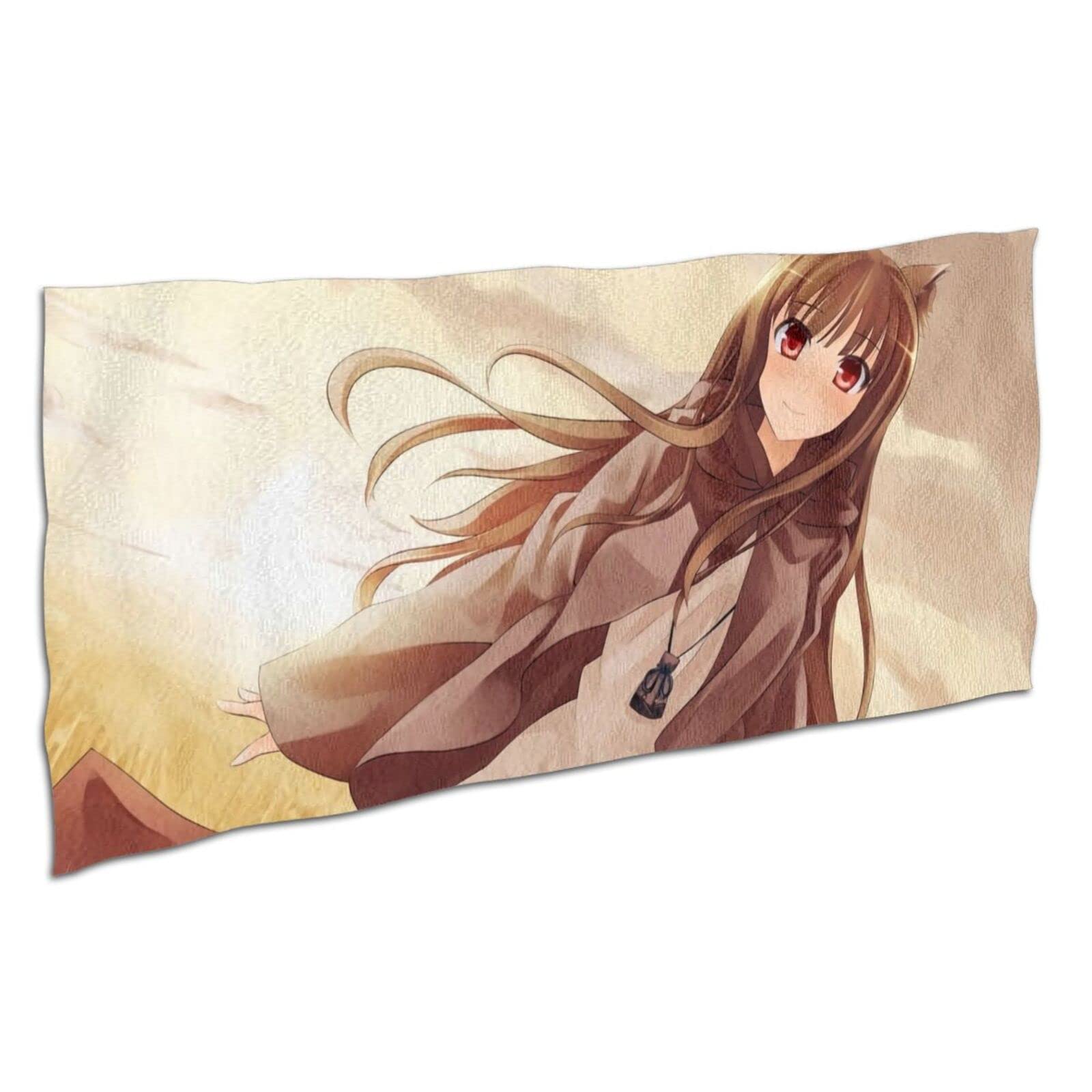 Wolf and Spice Holo Anime Bath Towels & Beach Towels - Superfine Fiber Quick-Drying, Ultra Absorbent Towels for Bathroom, Pool, Gym & Travel