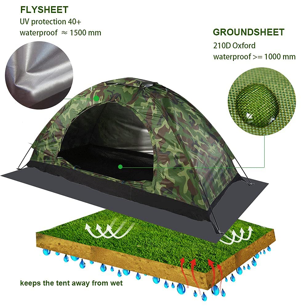 Single Person Tent for Outdoor Recreation & Camping - Lightweight, Waterproof, Easy Setup - Perfect for Backpacking, Hiking & Solo Adventures