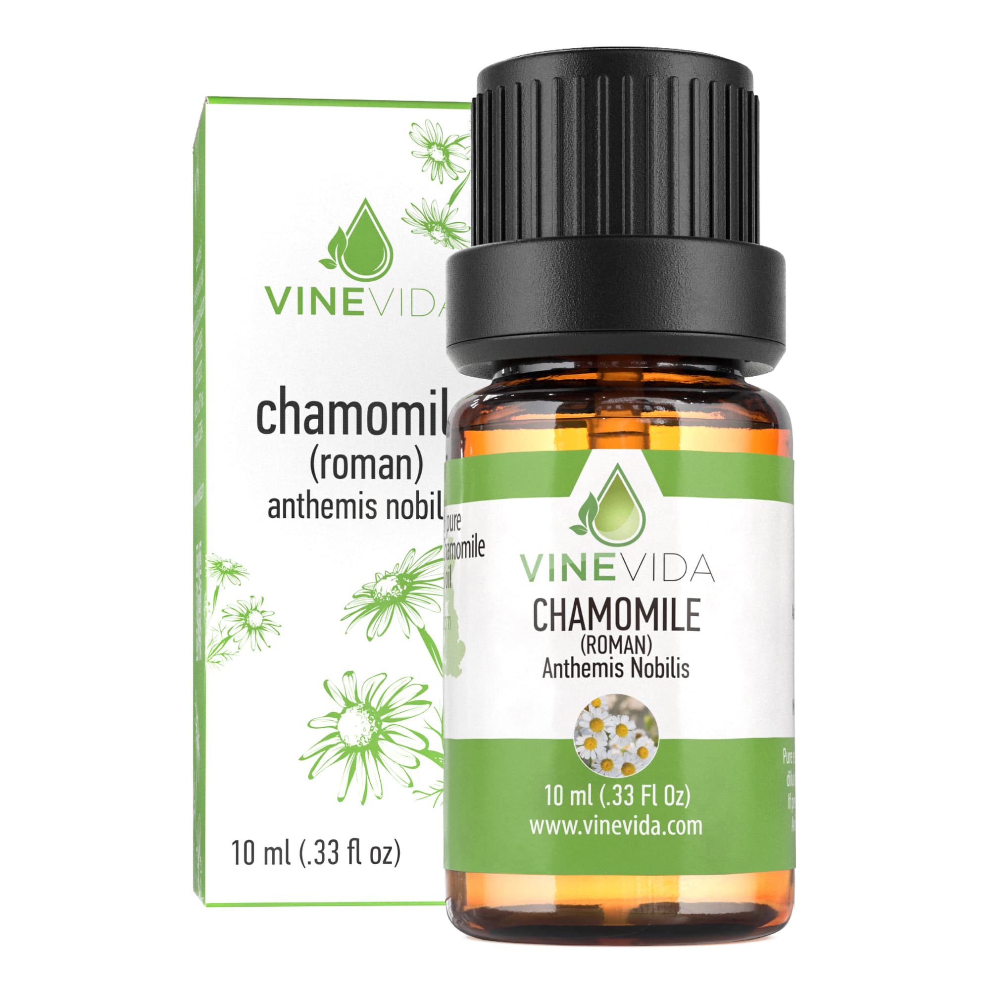 10 mL Roman Chamomile Essential Oil - Prefilled Roller Bottle for Relaxation, Stress Relief & Sleep Aid | Aromatherapy, Massage & Skincare Use