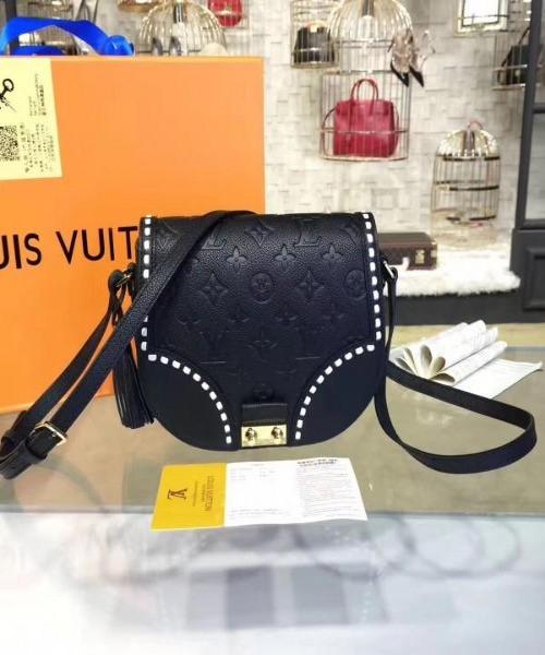 LV Junot Monogram Empreinte Leather Noir Crossbody Bag - Luxury Designer Handbag for Women | Perfect for Work, Travel & Evening Events