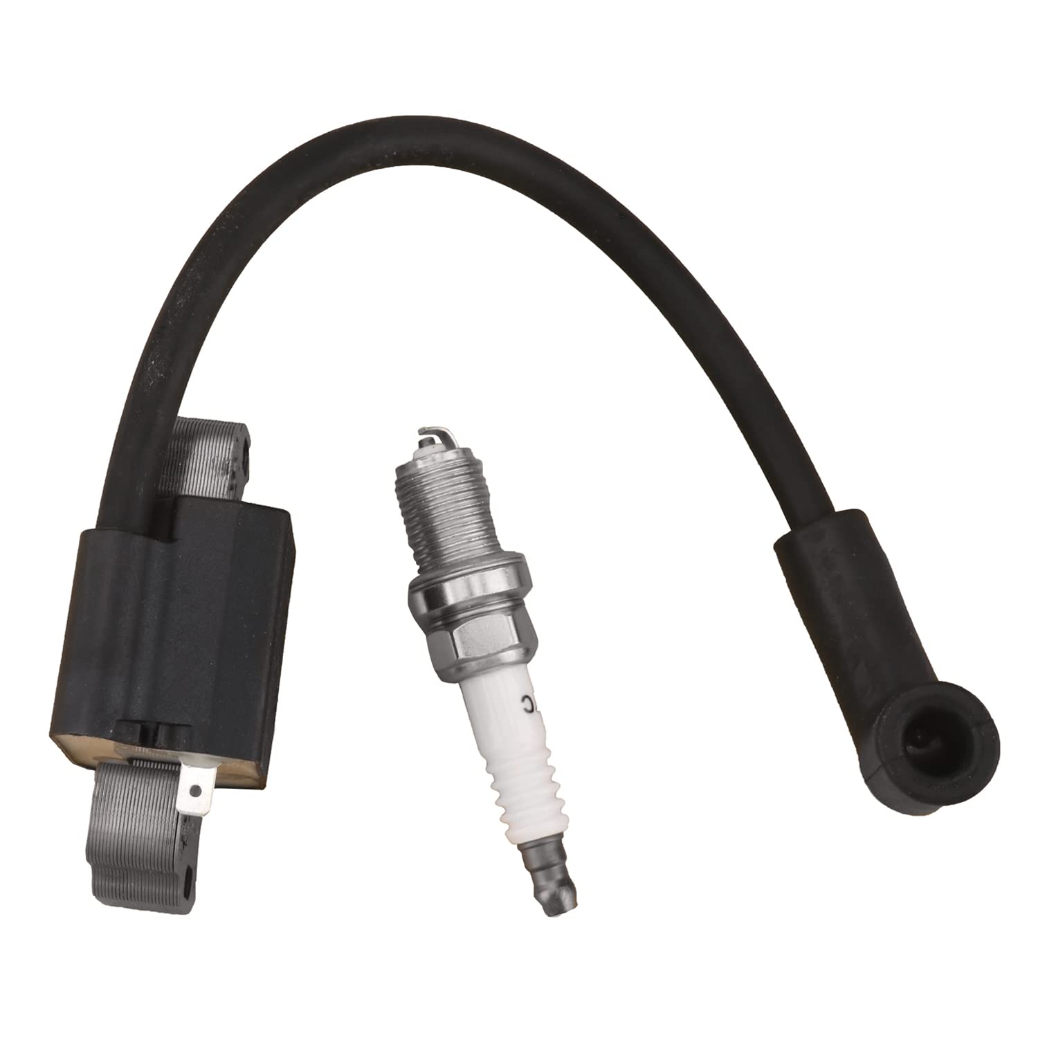 High-Performance Ignition Coil Module with Spark Plug for 08P502 09P602 09P702 Armature Magneto - Compatible with Lawn Mower Engines 593872 799582 - Perfect for Small Engine Repair & Maintenance