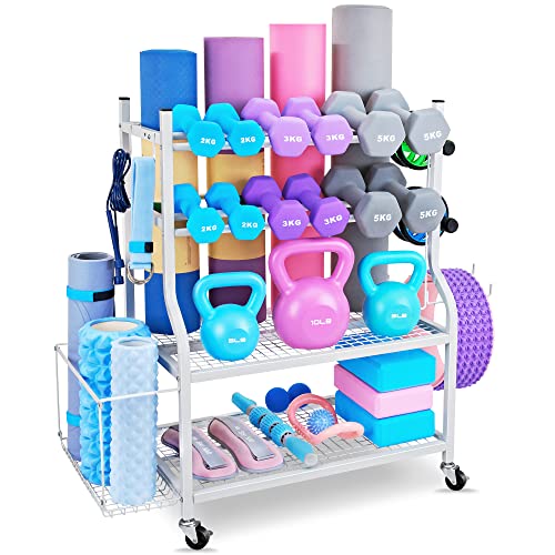 White Yoga Mat Rack