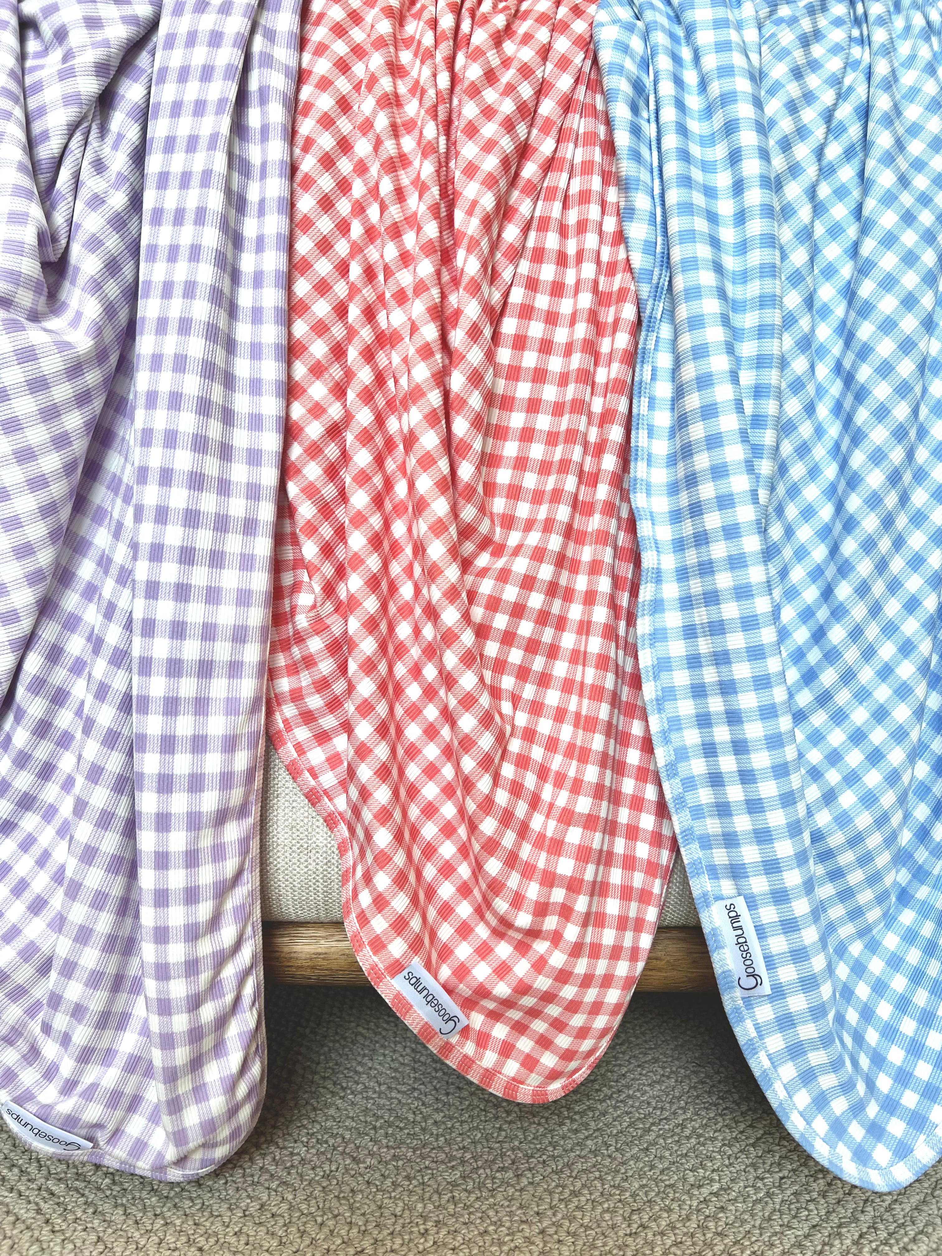 Coral Gingham Fabric - Soft & Breathable Cotton Material for Summer Dresses, Shirts, and DIY Sewing Projects | Perfect for Home Decor, Quilting, and Crafting