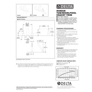 Delta Ara Roman Tub Faucet T2767 - Modern Chrome Bathroom Tub Faucet Set with Handles - Valve Sold Separately - Perfect for Luxury Bathrooms & Spa Retreats