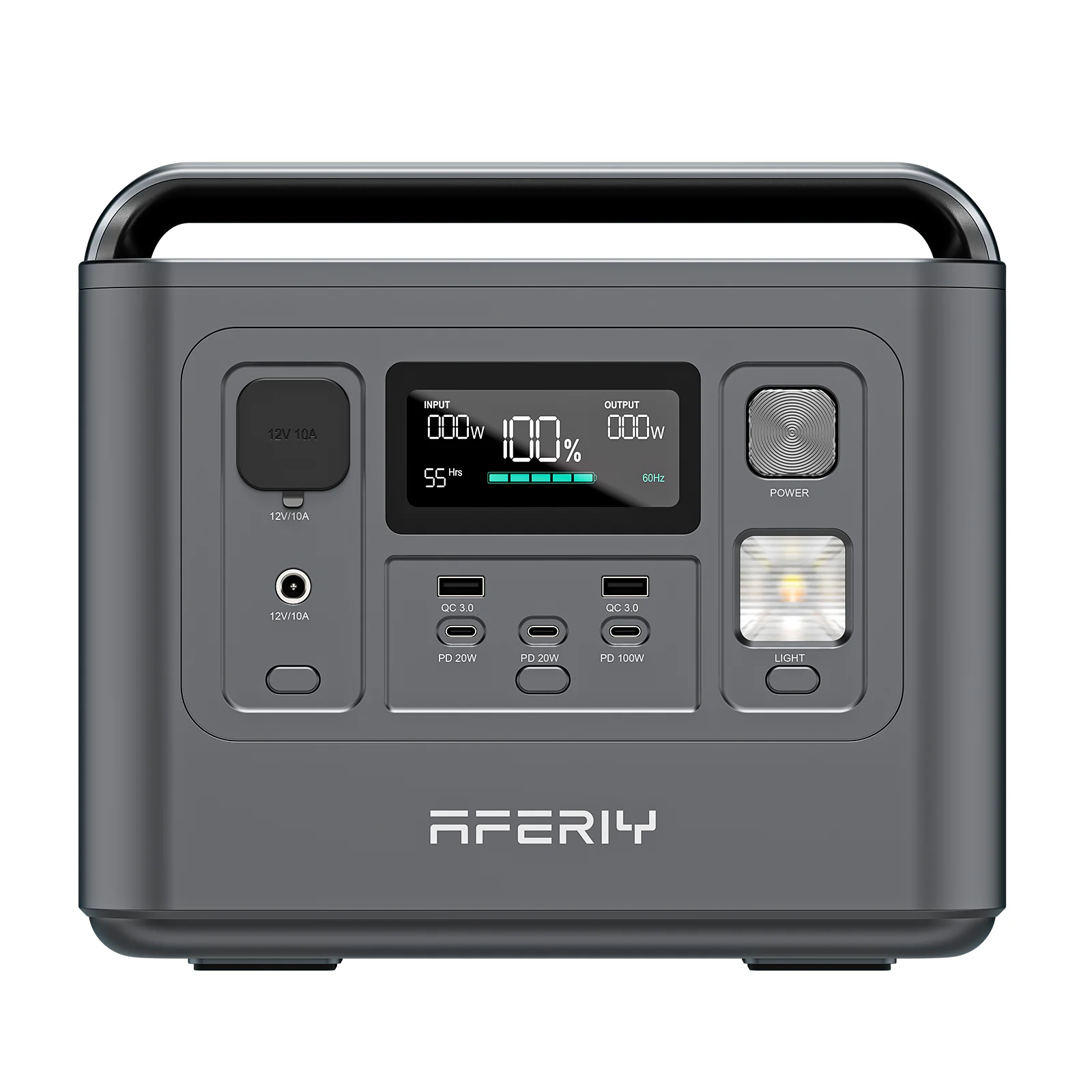 Aferiy AF P010 Portable Power Station 800W/1600W LiFePO4 Battery 512Wh - Solar Generator for Camping, RV, Emergency Backup & Outdoor Adventures