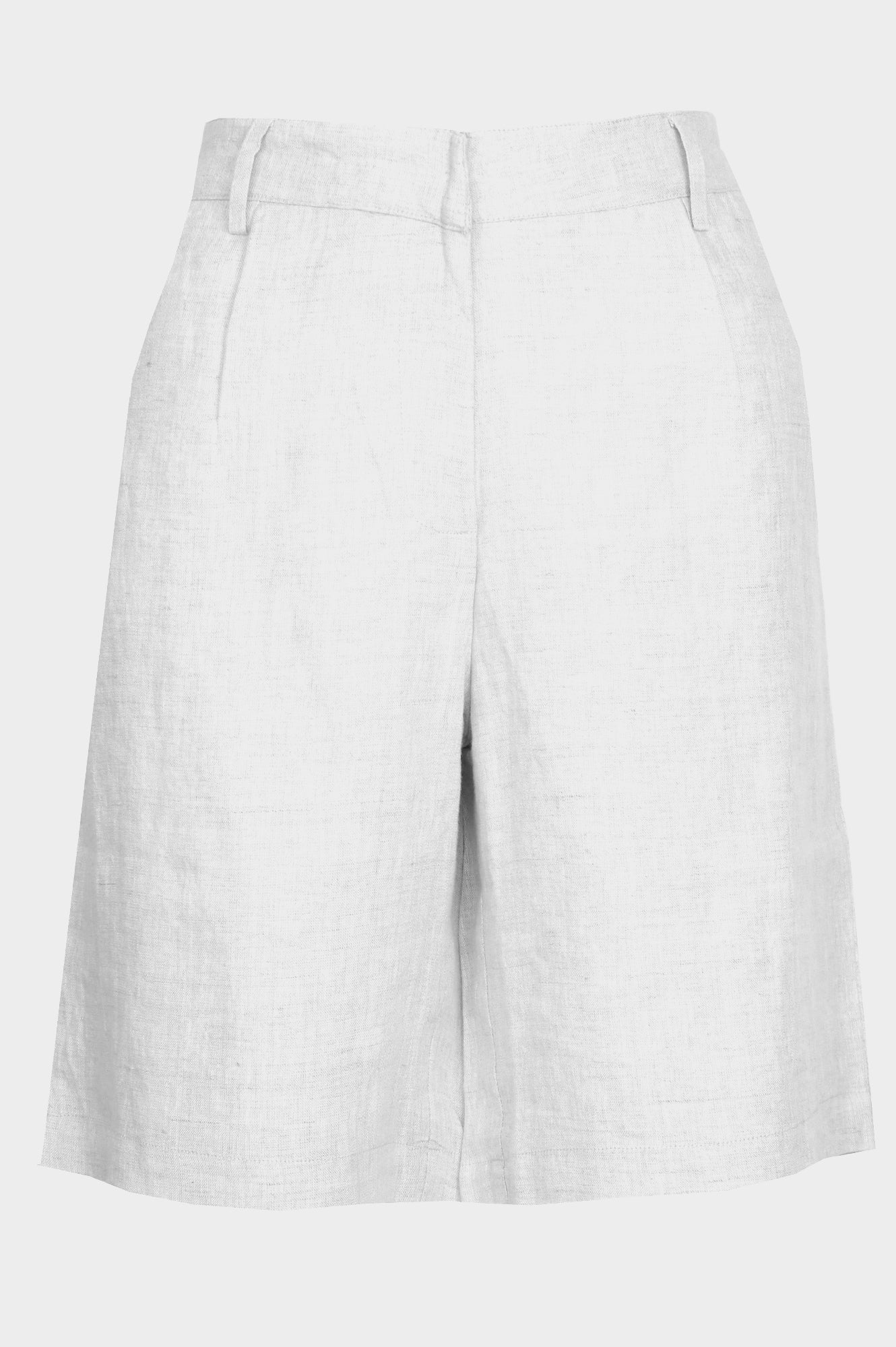 Alexandra Women's Linen Shorts - Comfortable High Waisted Summer Shorts in White | Perfect for Beach, Vacation & Casual Wear