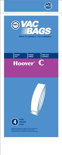 DVC Hoover C 4010003C & 4010077C Vacuum Cleaner Replacement Bags - 4 Pack | Compatible with Hoover Upright Vacuums | Perfect for Home Cleaning & Pet Hair Removal