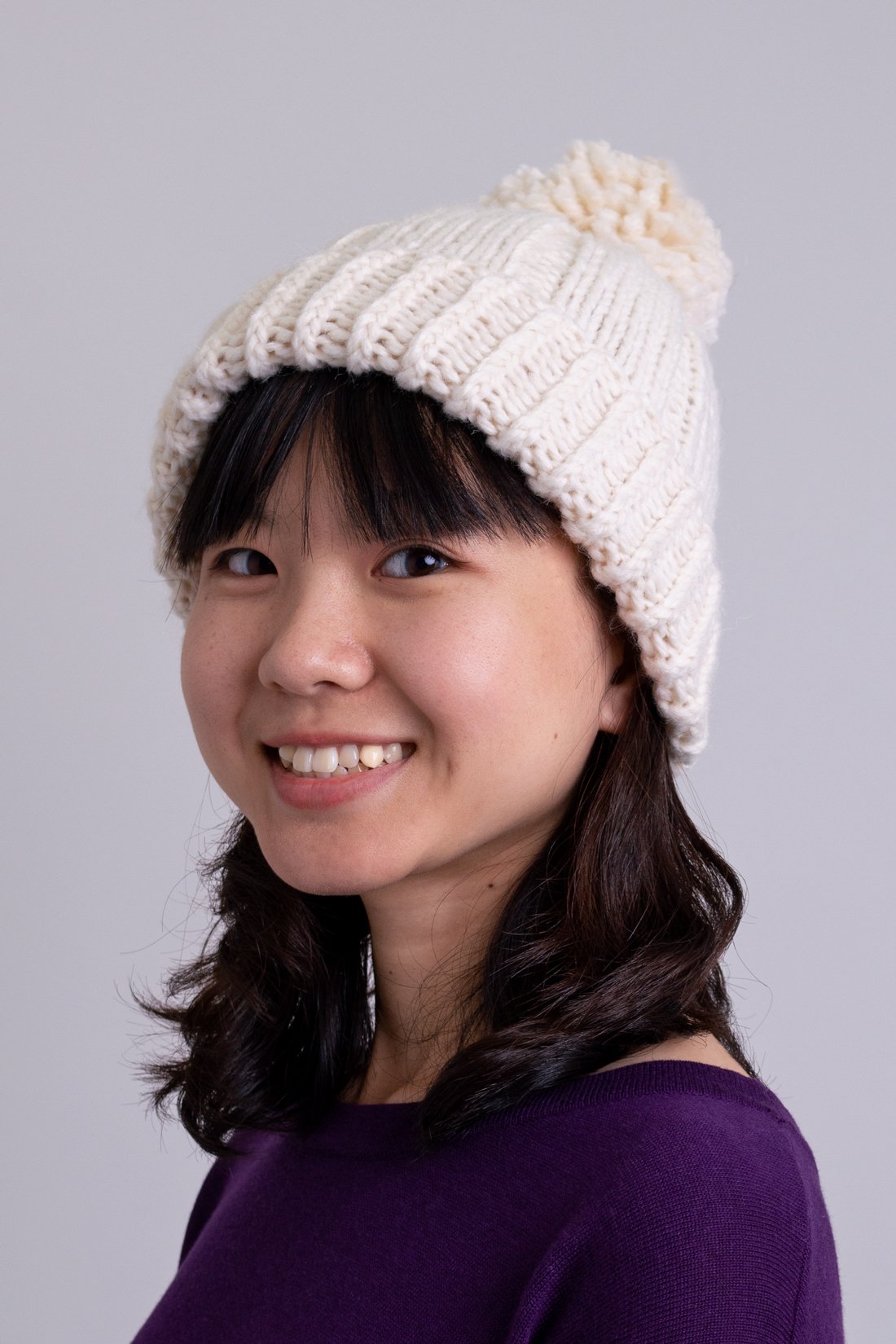 Hand Knit Wool Beanie - Soft Winter Hat for Men & Women - Cozy White Knit Cap for Cold Weather - Perfect for Skiing, Snowboarding & Outdoor Activities