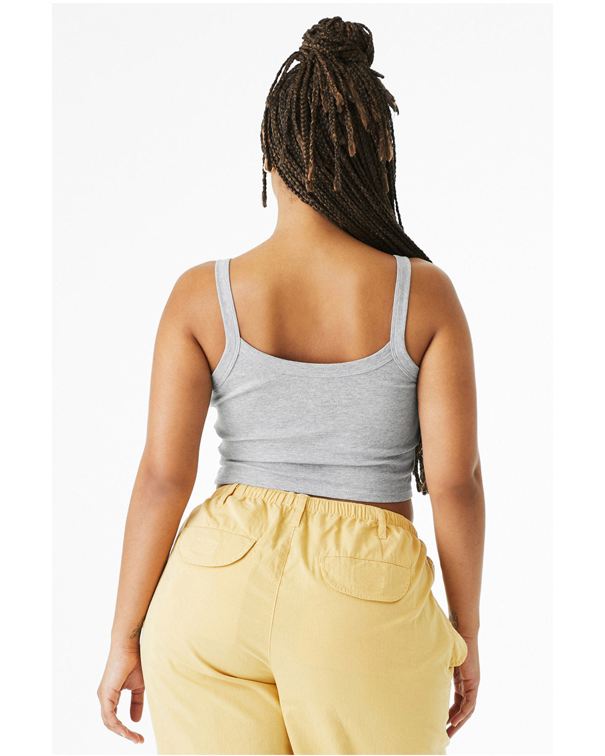 Bella + Canvas 1012BE Women's Micro Ribbed Scoop Neck Tank Top - Soft Stretch Casual Tee for Yoga, Gym & Everyday Wear