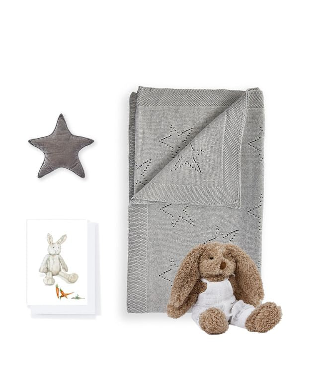 Personalized Grey Honey Bunny Plush Toy Set - Cute Stuffed Animal Gift for Kids, Baby Shower, Birthday & Nursery Decor