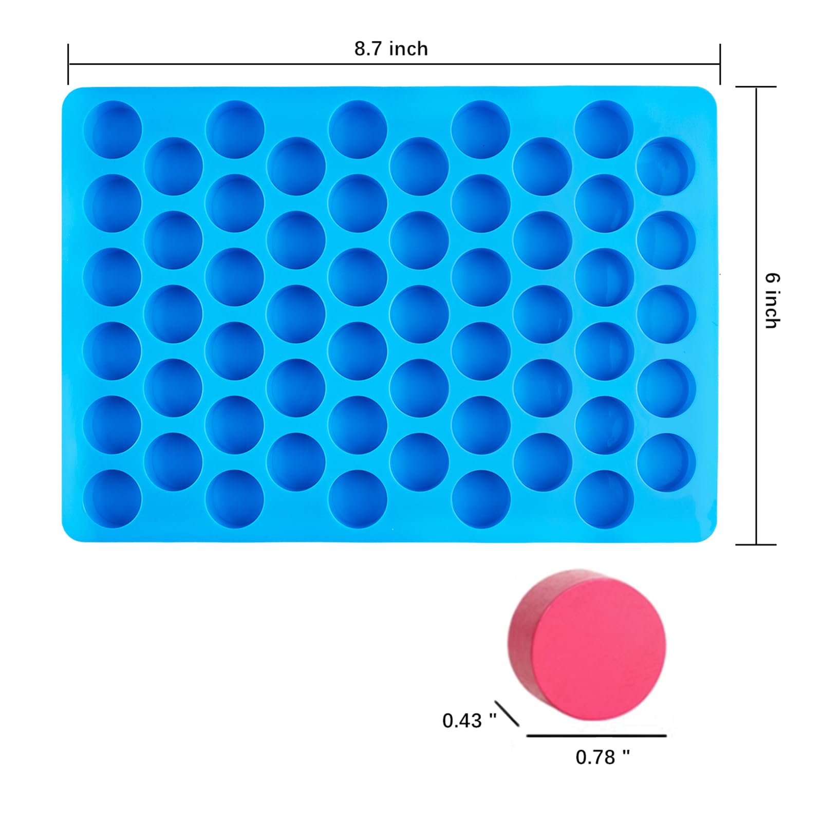 JOERSH Round Silicone Candy Molds - 220 Cavity for Hard Candy, Gummy, Caramel, Chocolate, Ganache & Ice Cubes - Perfect for DIY Candy Making, Baking & Party Treats