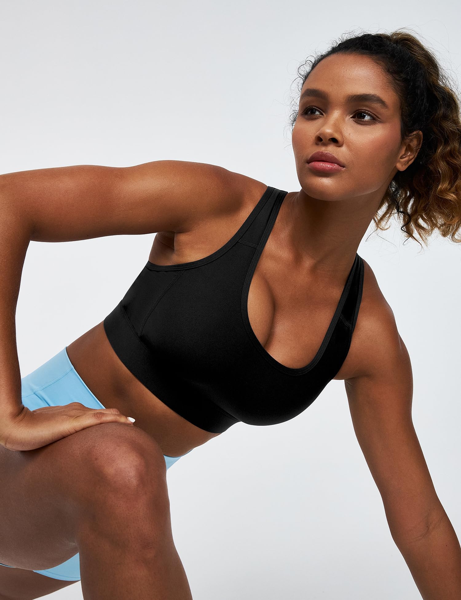 Heathyoga High Impact Sports Bras for Women - Adjustable Straps, Maximum Support, Racerback Design with Removable Padding - Perfect for Running, Gym Workouts & High-Intensity Training