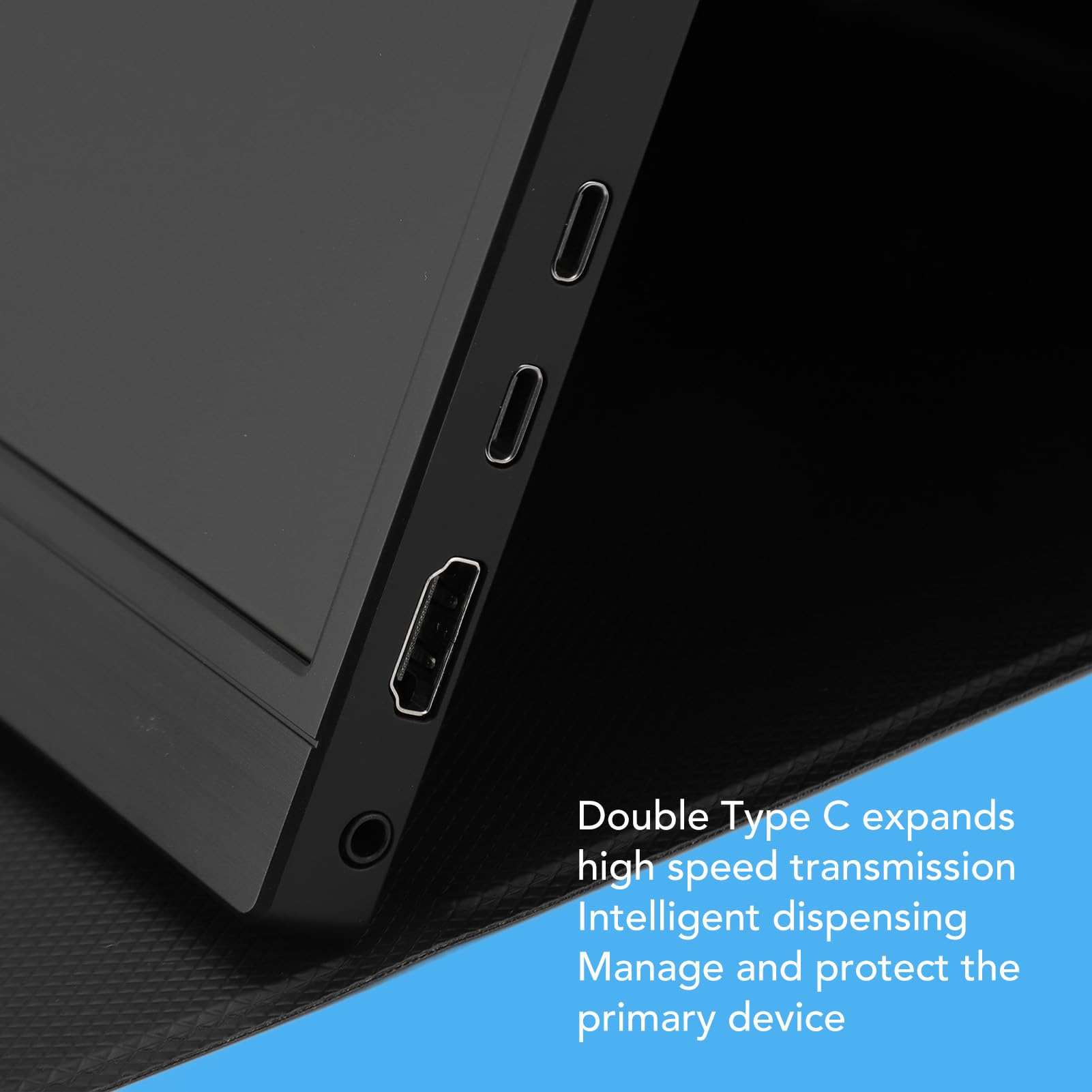 17.3 Inch Portable Monitor with HDMI USB-C 2.5K Resolution, 16:9 IPS External Display for Laptop with Adjustable Stand & VESA Mount - Perfect for Gaming, Work, and Travel