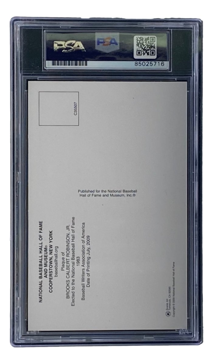 Authentic Brooks Robinson Signed 4x6 Baltimore Orioles HOF Plaque Card with PSA/DNA Certification 85025716 - Perfect for Baseball Memorabilia Collectors and Sports Fans Display