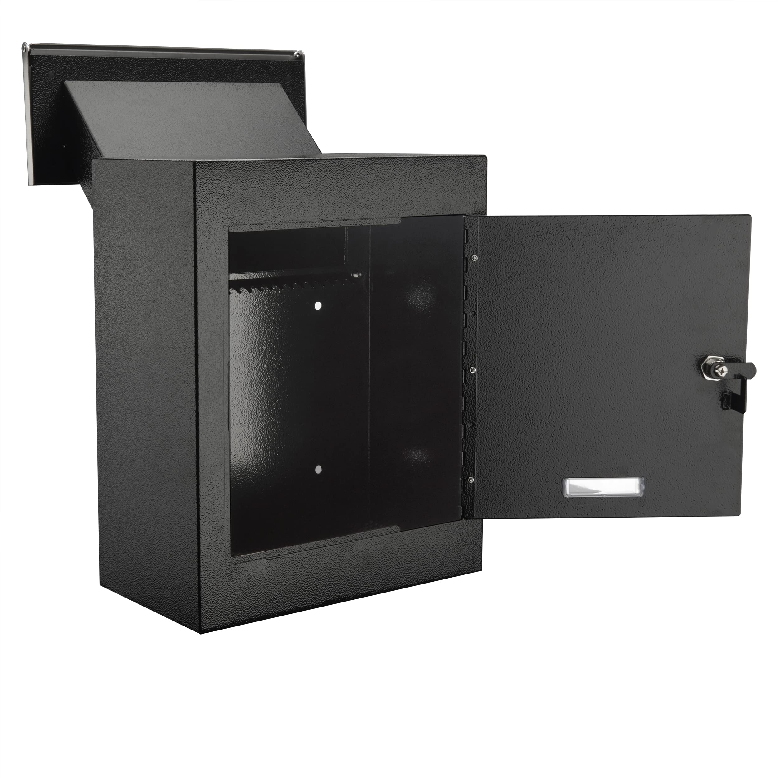 Heavy Duty Steel Through The Wall Mailbox with Locking Key & 10