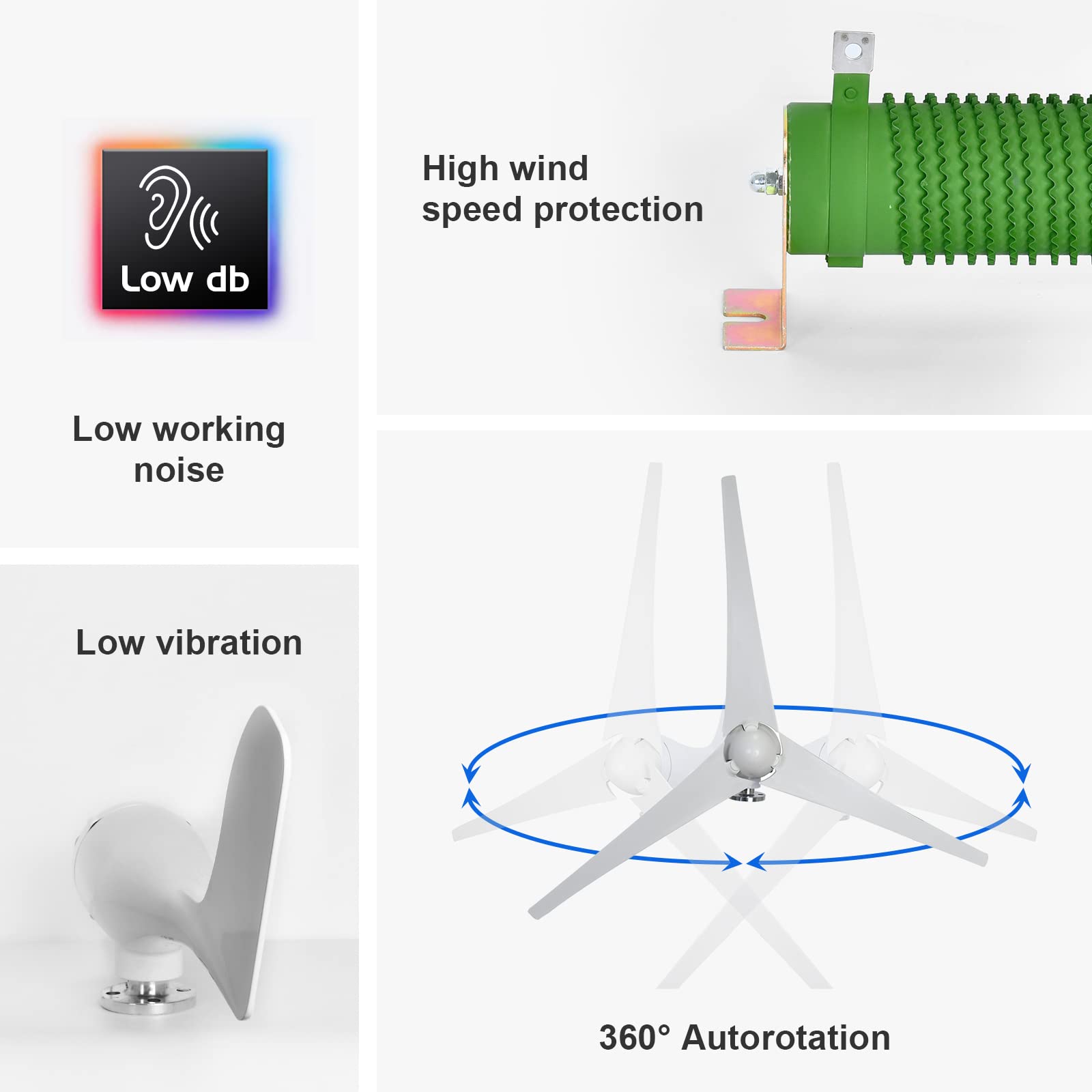 ECO-WORTHY 400W Wind Turbine Generator Power Kit with 40A PWM Solar Wind Hybrid Controller - Renewable Energy System for Home, Monitoring, Streetlight, Boat & Off-Grid Power Supply | Perfect for Remote Cabins, RV Living & Emergency Backup Power