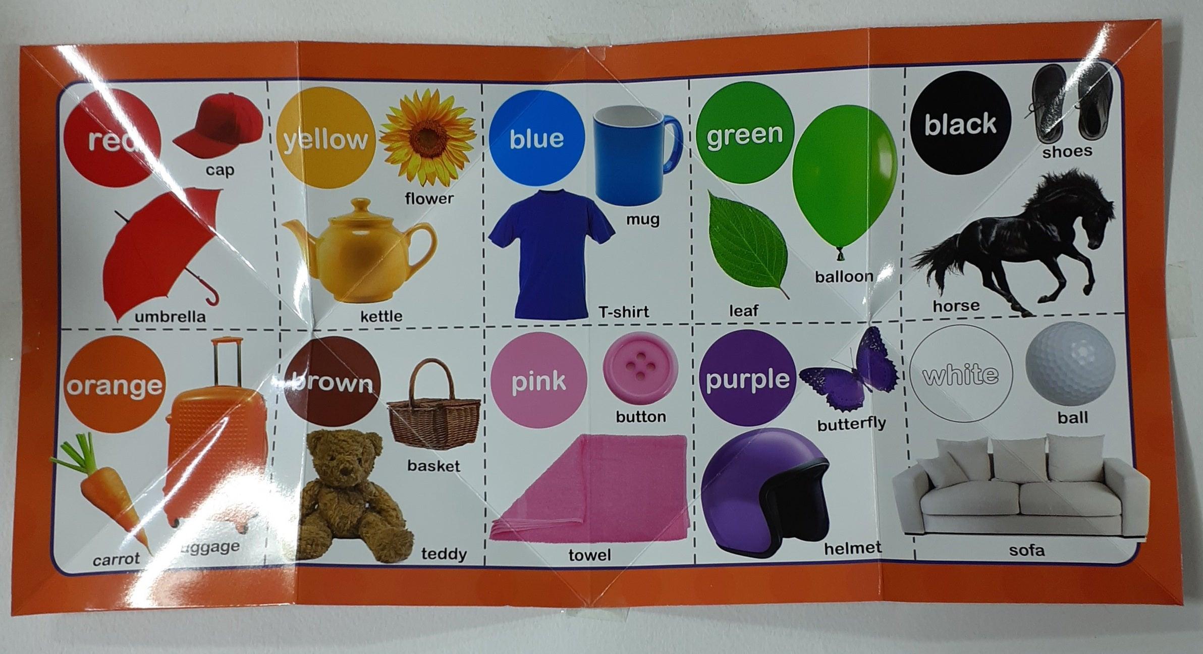 Colors Fold Out Book - Fun Learning Activity for Kids | Interactive Educational Toy for Toddlers & Preschoolers | Perfect for Home & Classroom Use