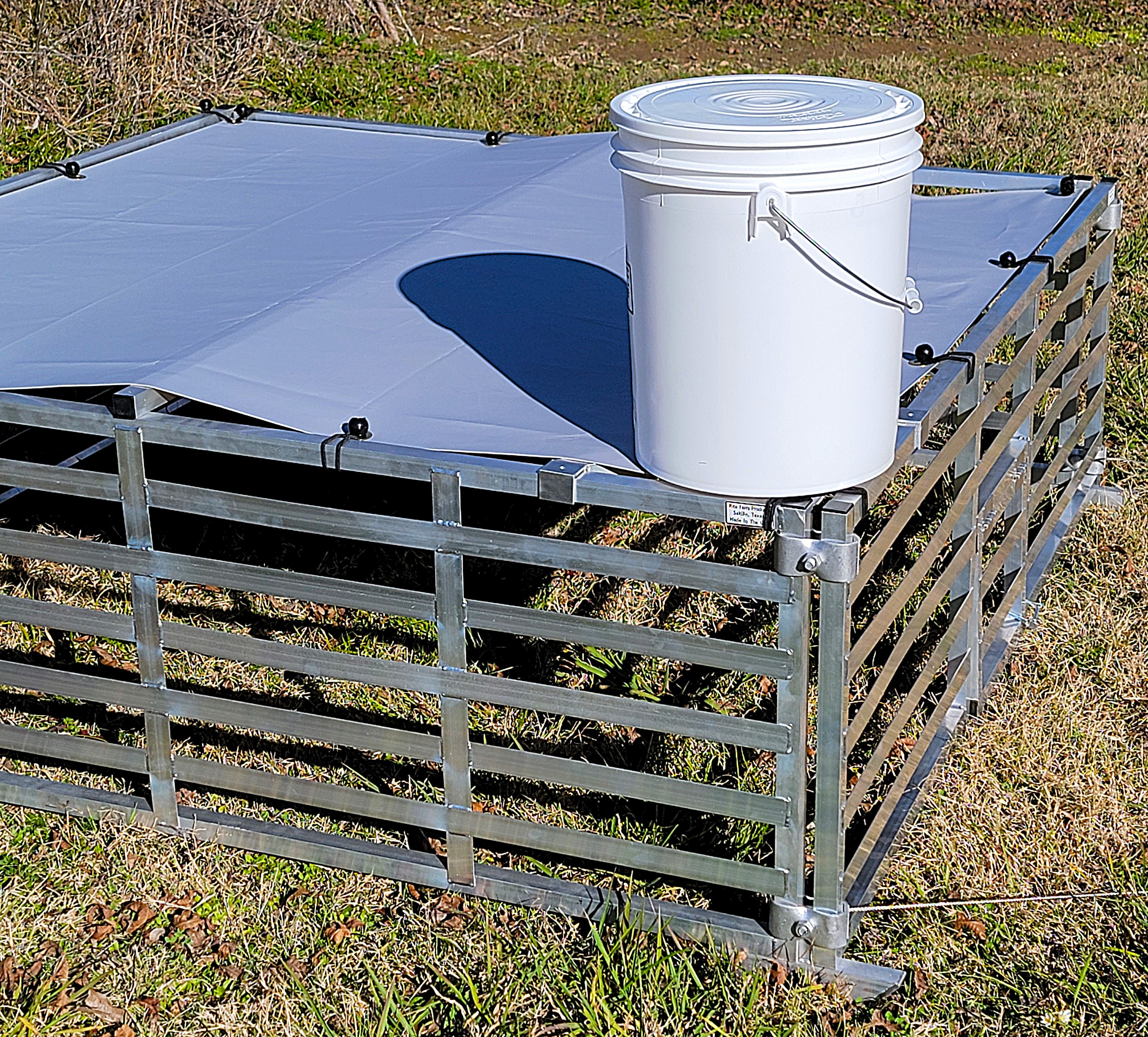 Rite Farm 5'x5' Aluminum Mobile Chicken Tractor Coop for Broilers & Poultry - Portable Poultry Pen for Free-Range Farming, Backyard Chicken Raising & Meat Bird Production