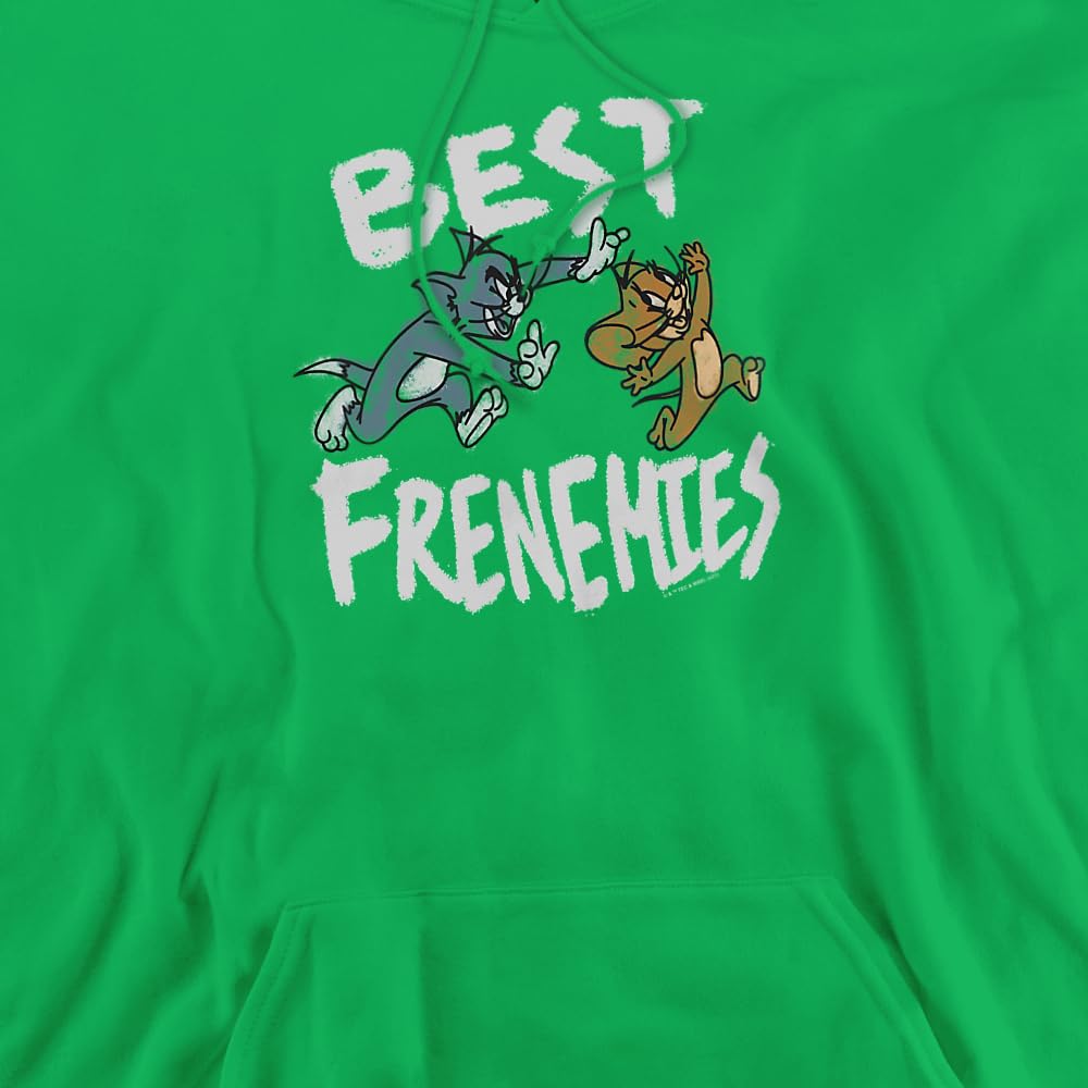 LOGOVISION Tom and Jerry Movie Best Frenemies Unisex Adult Pullover Hoodie - Soft Cotton Sweatshirt for Casual Wear, Movie Nights & Fan Gifts