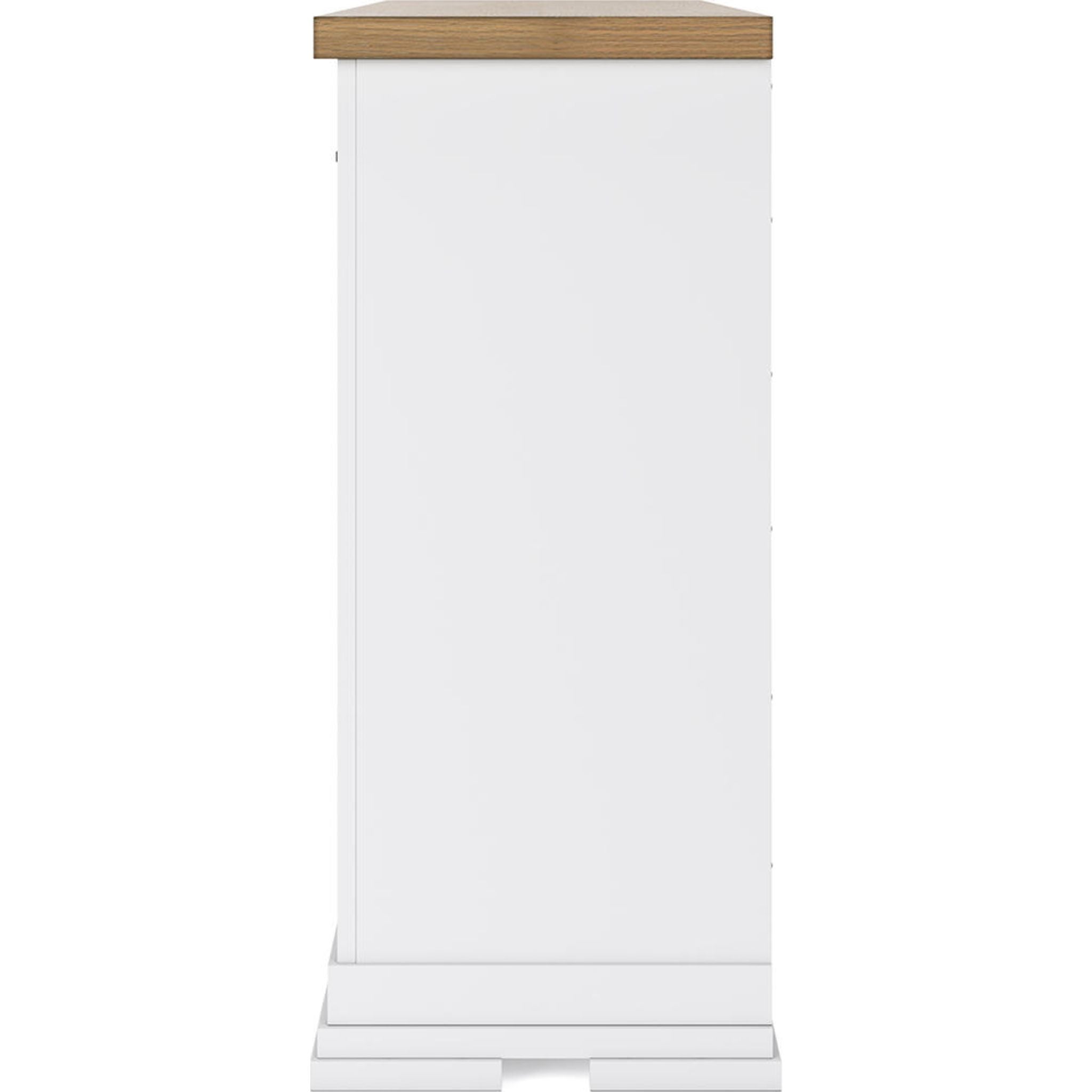 Ashbryn White and Natural Wood Dresser - Modern 6-Drawer Chest for Bedroom, Living Room, or Nursery Storage