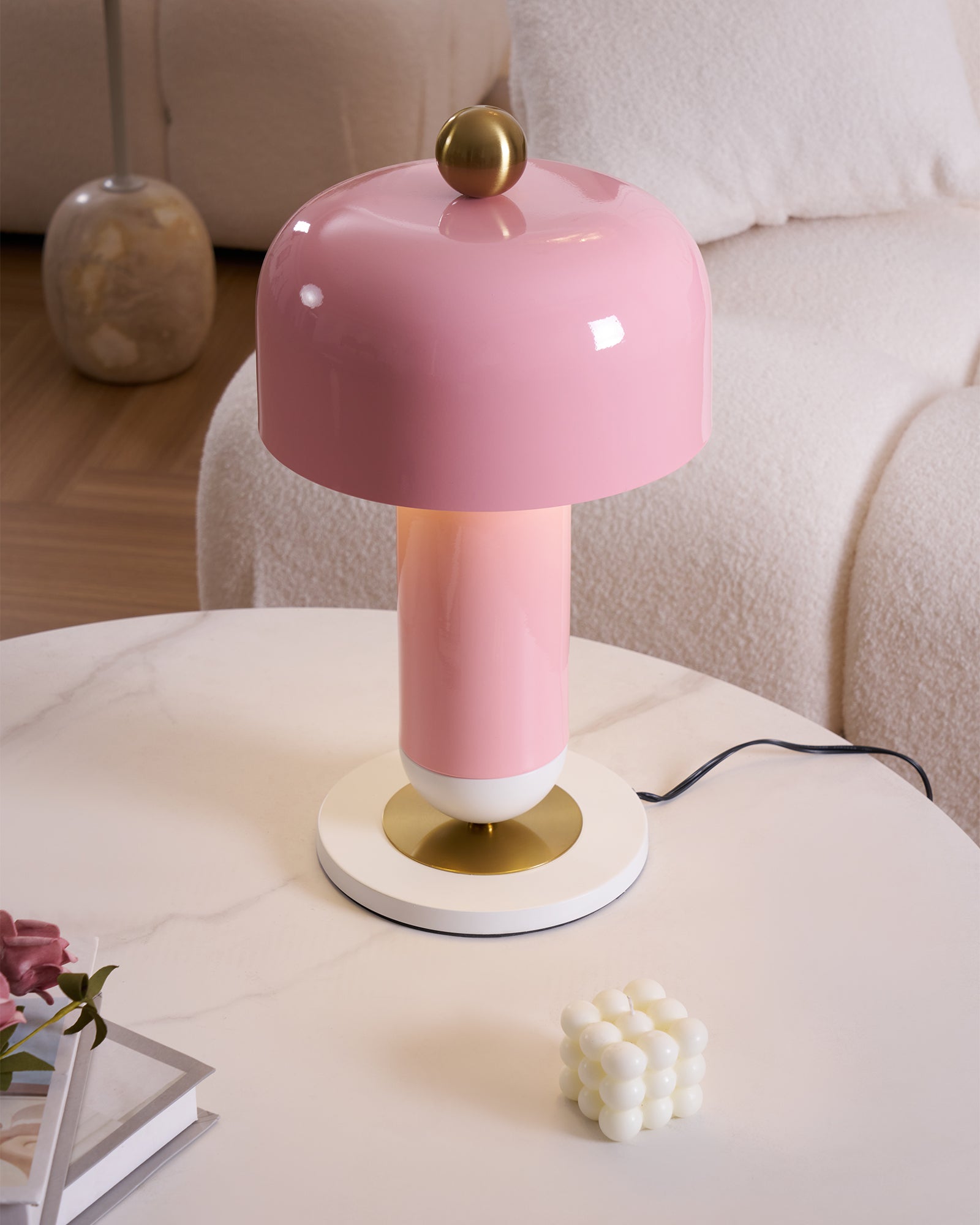 Modern Lulu Table Lamp - Adjustable LED Desk Light for Home Office, Bedroom & Study - Warm White & Cool White Dimmable Lighting for Reading, Working & Relaxing