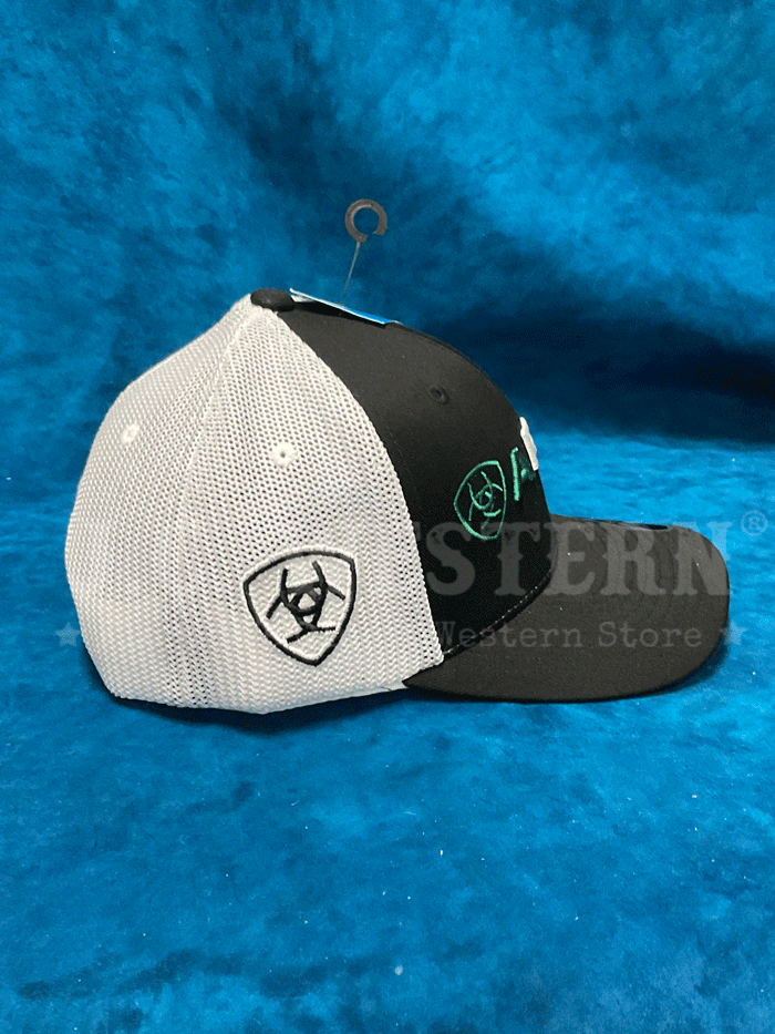 Ariat A300013901 Kids Embroidered Mexican Flag Logo Baseball Cap - Black | Western Style Hat for Boys & Girls | Perfect for Rodeo, Rancher & Outdoor Activities