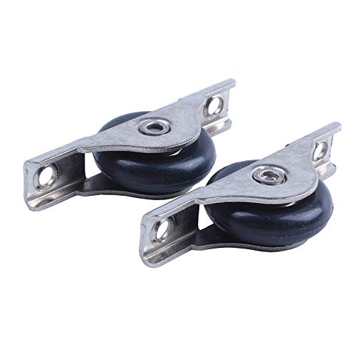 Wresetly 2 Pack Nylon Sliding Door Wheels - Single Axle Replacement Rollers for Smooth Sliding Door Operation - Perfect for Closet Doors, Barn Doors & Room Dividers