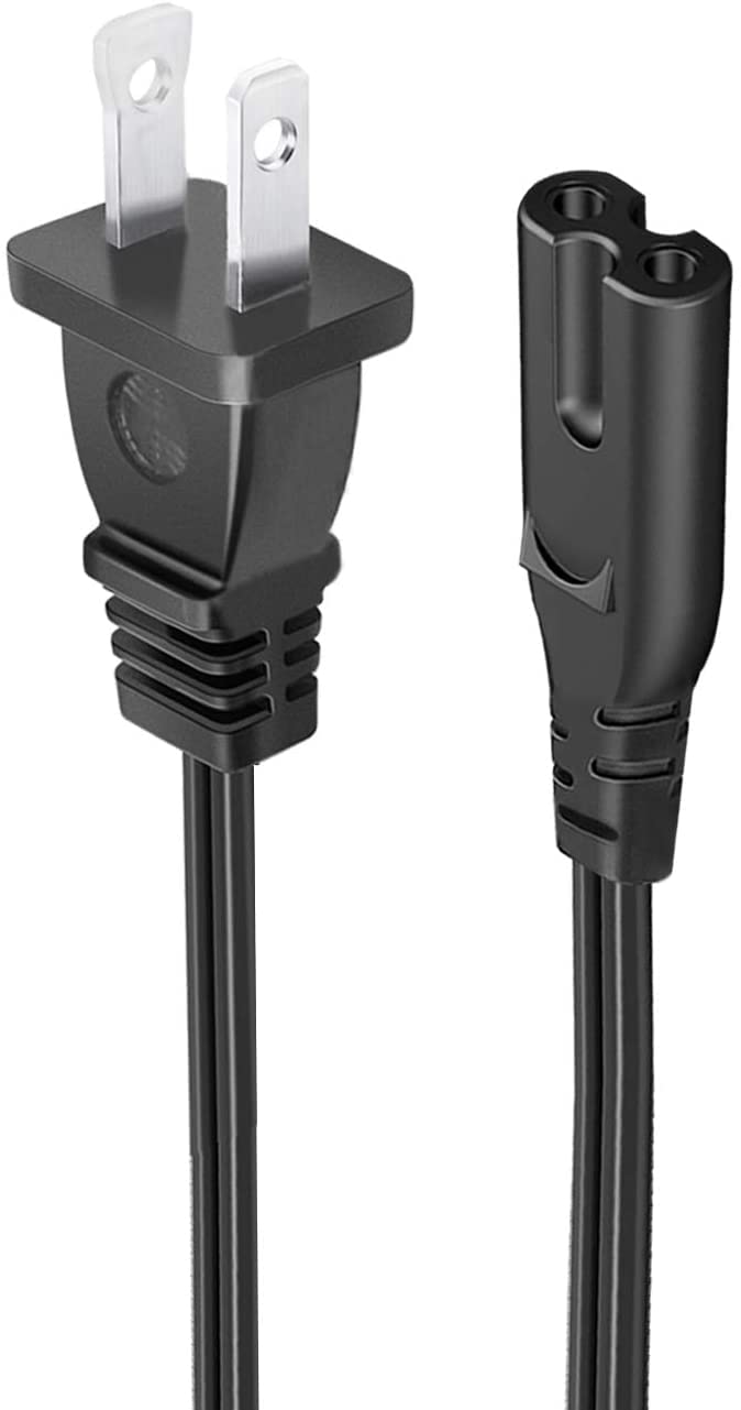 8 Ft 2-Prong Printer Power Cord Cable for HP Neverstop Laser 1001nw Printer 5HG80A#BGJ - Replacement Power Supply Cord for Home & Office Printers