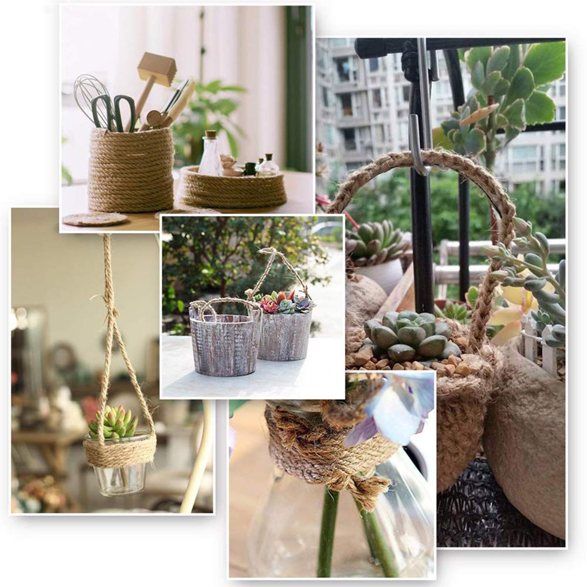 Natural Jute Rope 10mm x 30m - Eco-Friendly Hemp Rope for DIY Crafts, Cat Scratching Posts, Home Decor & Garden Projects - Perfect for Macrame, Wrapping, and Decorative Knotting