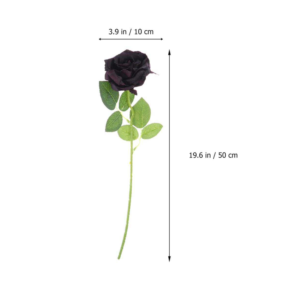 ARTIBETTER Black Silk Rose Branches - Real Looking Fake Roses Bouquet with Artificial Leaves for Wedding, Party, Home Decor | Elegant Floral Centerpiece for Tables, Events & Gifts