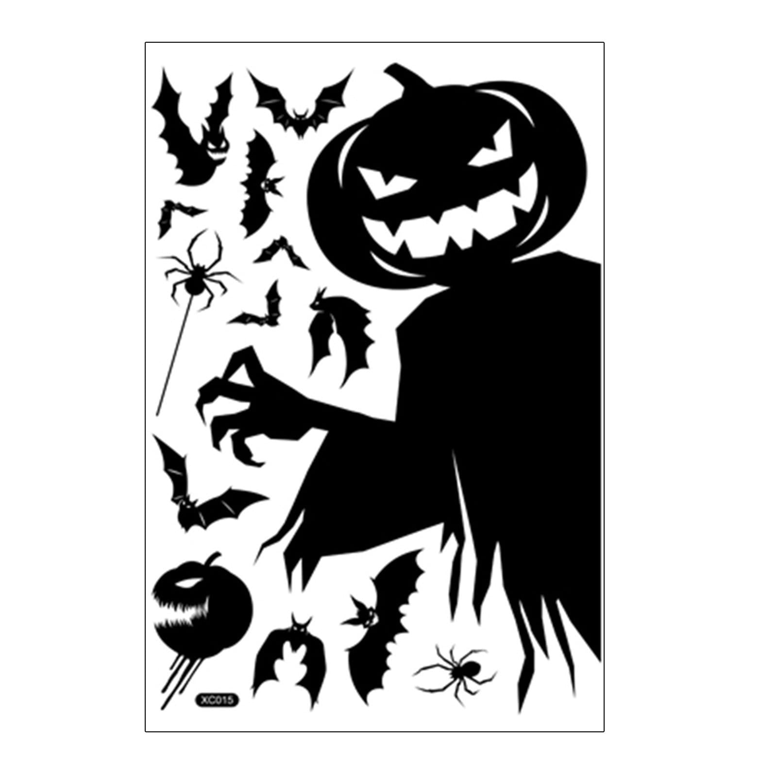 2022 New Halloween Wall Decals - Skull & Scarecrow Sticker Set for Spooky Home Decor | Perfect for Party, Haunted House, and Classroom Halloween Decorations