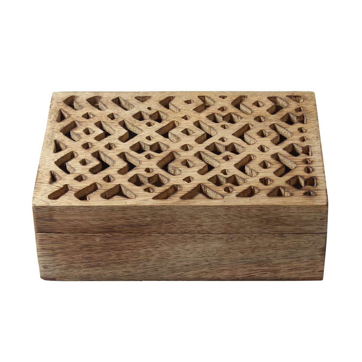 7x5 Inches Wooden Keepsake Box - Decorative Jewelry Organizer for Trinkets, Coins, Postcards, Watches | Perfect for Home Storage, Wedding Gifts & Memory Preservation