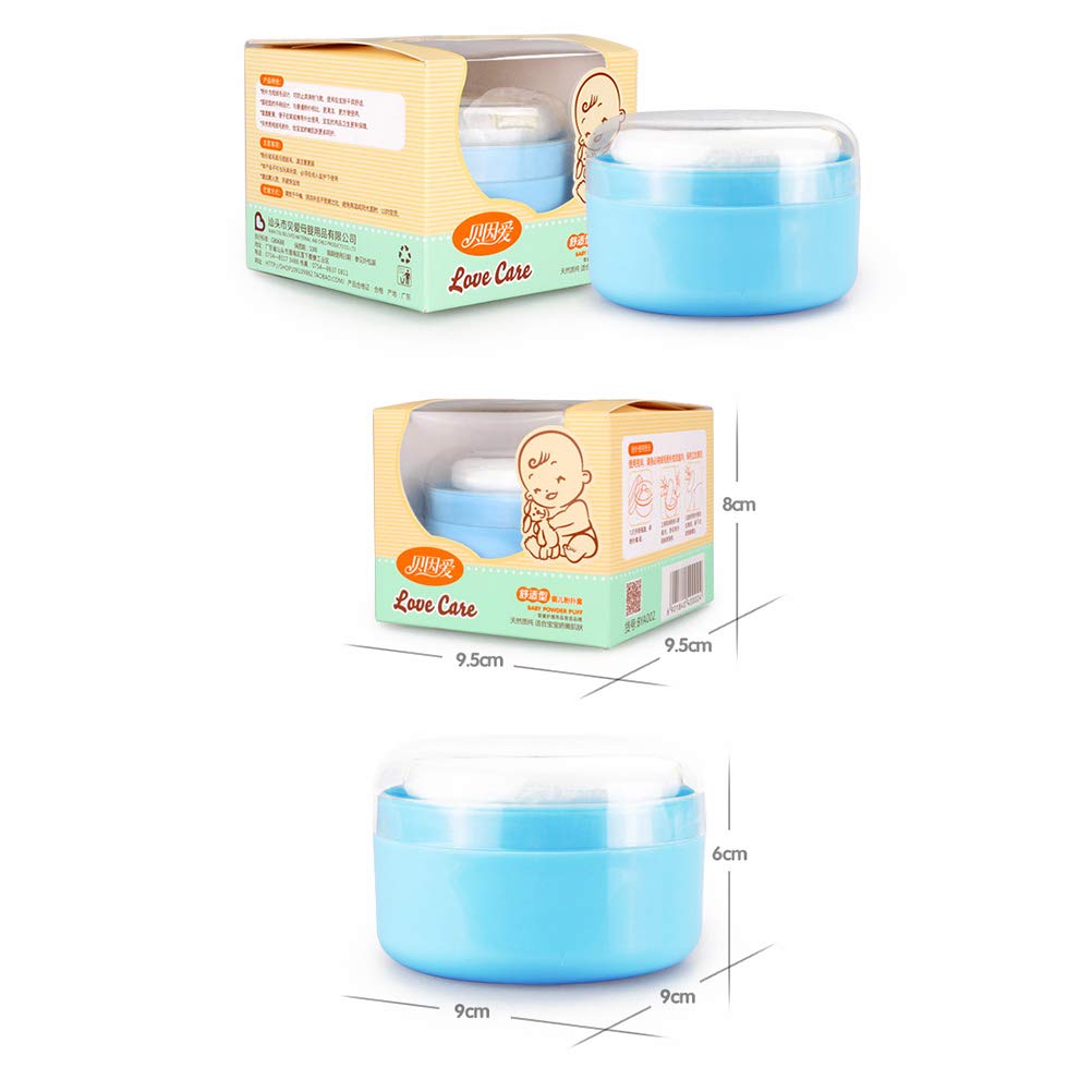 Healifty 2-Piece Makeup Powder Puff Set with Empty Body Powder Container & Sifter - Soft Bath Powder Puffs for Home & Travel - Ideal for Post-Shower, Baby Care & On-the-Go Touch Ups