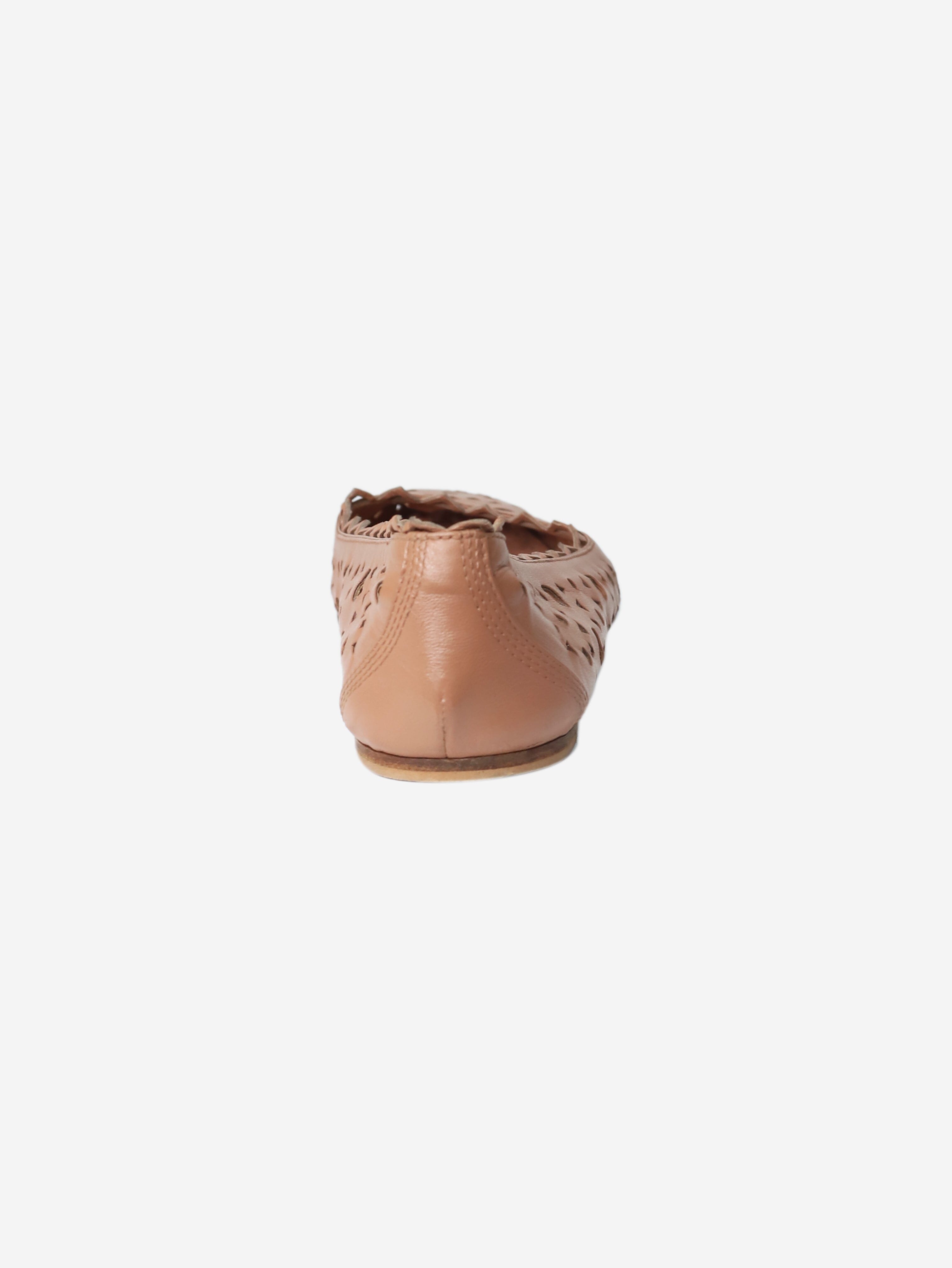 Comfortable Brown Ballet Flat Pumps - Size EU 40 (UK 7) - Perfect for Work, Casual Wear & Dance