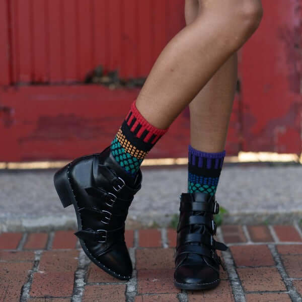 Premium Gemstone Knitted Crew Socks - Soft & Durable Made in USA - Perfect for Casual Wear, Gifts & Everyday Comfort