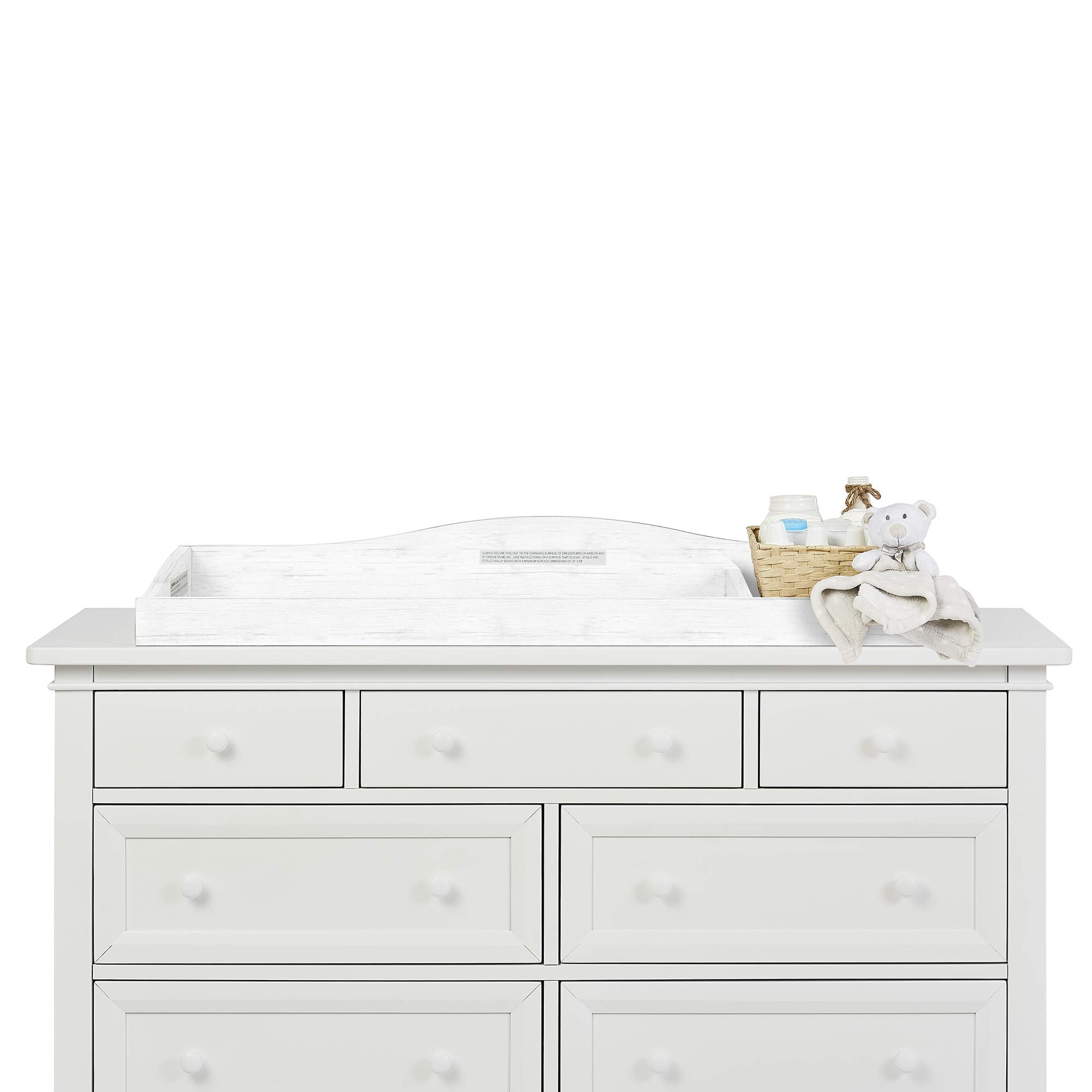 Evolur Universal Collection Changing Tray - Weather-Resistant White Baby Changing Pad for Nursery, Diaper Station & On-the-Go Use