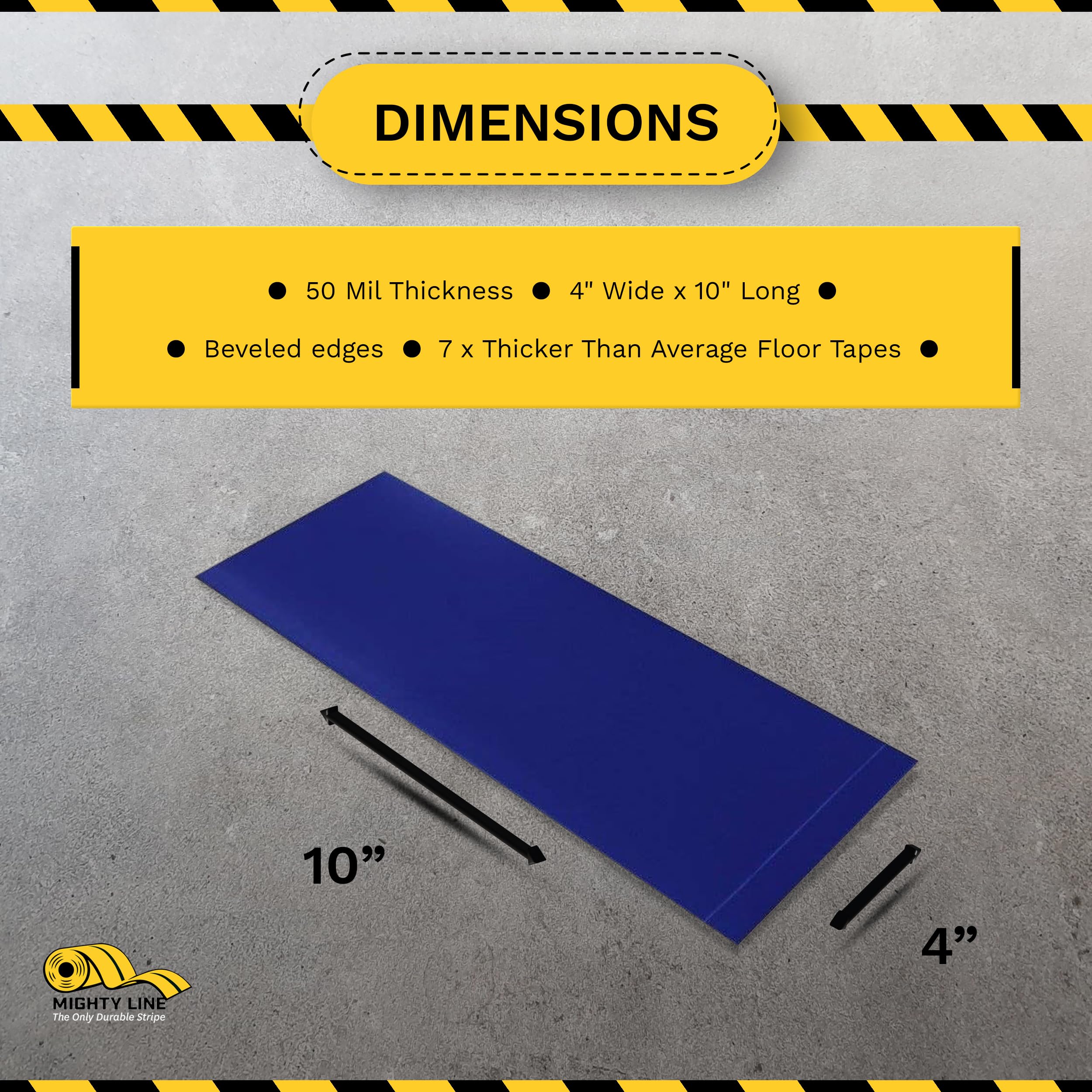 Mighty Line Heavy-Duty Safety Floor Marking Tape - 4
