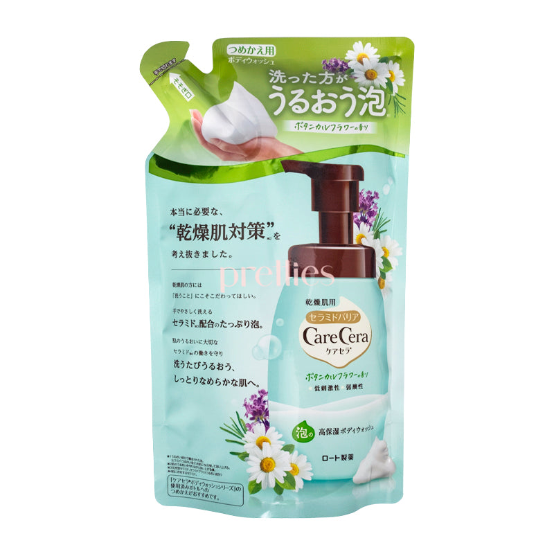 ROHTO Care Cera Hydrating Body Wash Foam Refill 385ml - Botanical Garden Scent for Dry Skin | Gentle Cleansing for Daily Shower & Bath Routine