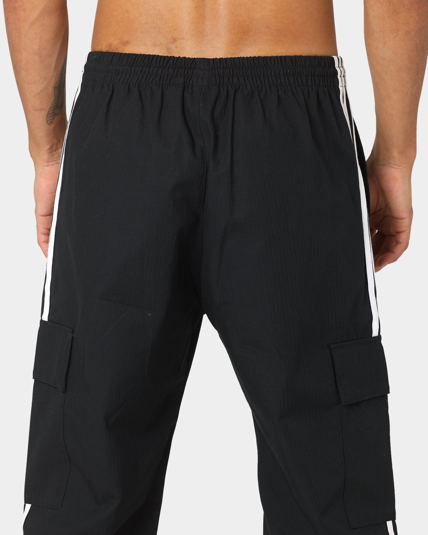Adidas 3 Stripes Cargo Pants for Men - Black Tactical Military Style Joggers with Multiple Pockets | Perfect for Outdoor Activities, Hiking & Casual Wear