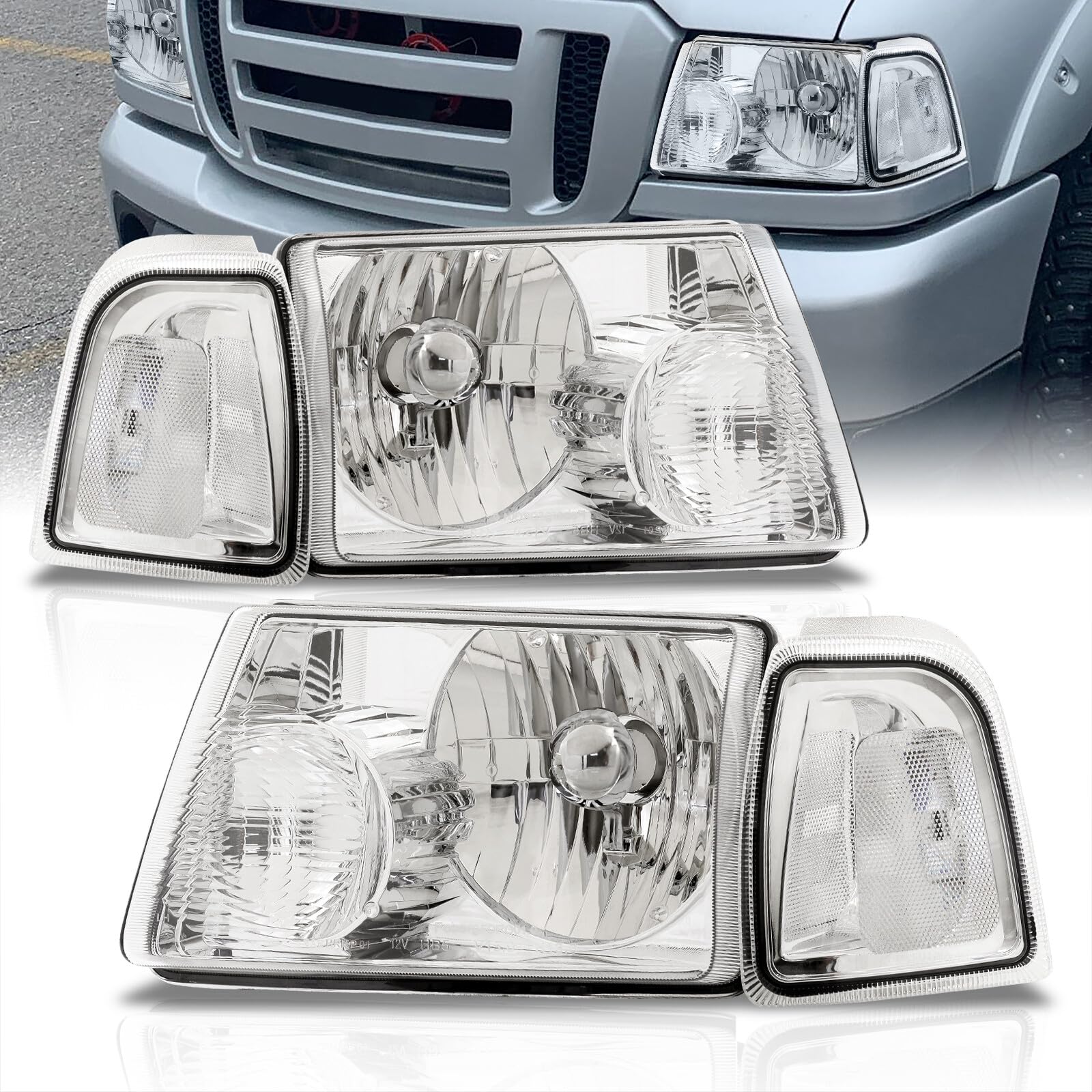 Ford Ranger Headlights & Bumper Lamps (2001-2011) - Off-Road & Night Driving