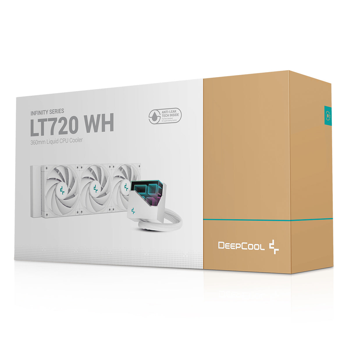 Deepcool LT720 Infinity Mirror 360mm AIO Liquid CPU Cooler - White RGB Water Cooling System for Gaming PC, Workstation & Overclocking - Perfect for High-Performance Computers & Custom Builds