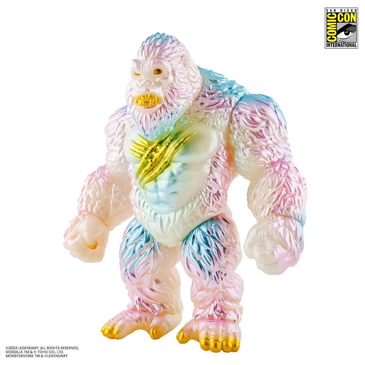 Godzilla vs Kong: The New Empire Kong Soft Vinyl Collectible Figure - Cherry Blossom Glow in The Dark Edition - Perfect for Movie Fans, Anime Collectors & Home Decor Display