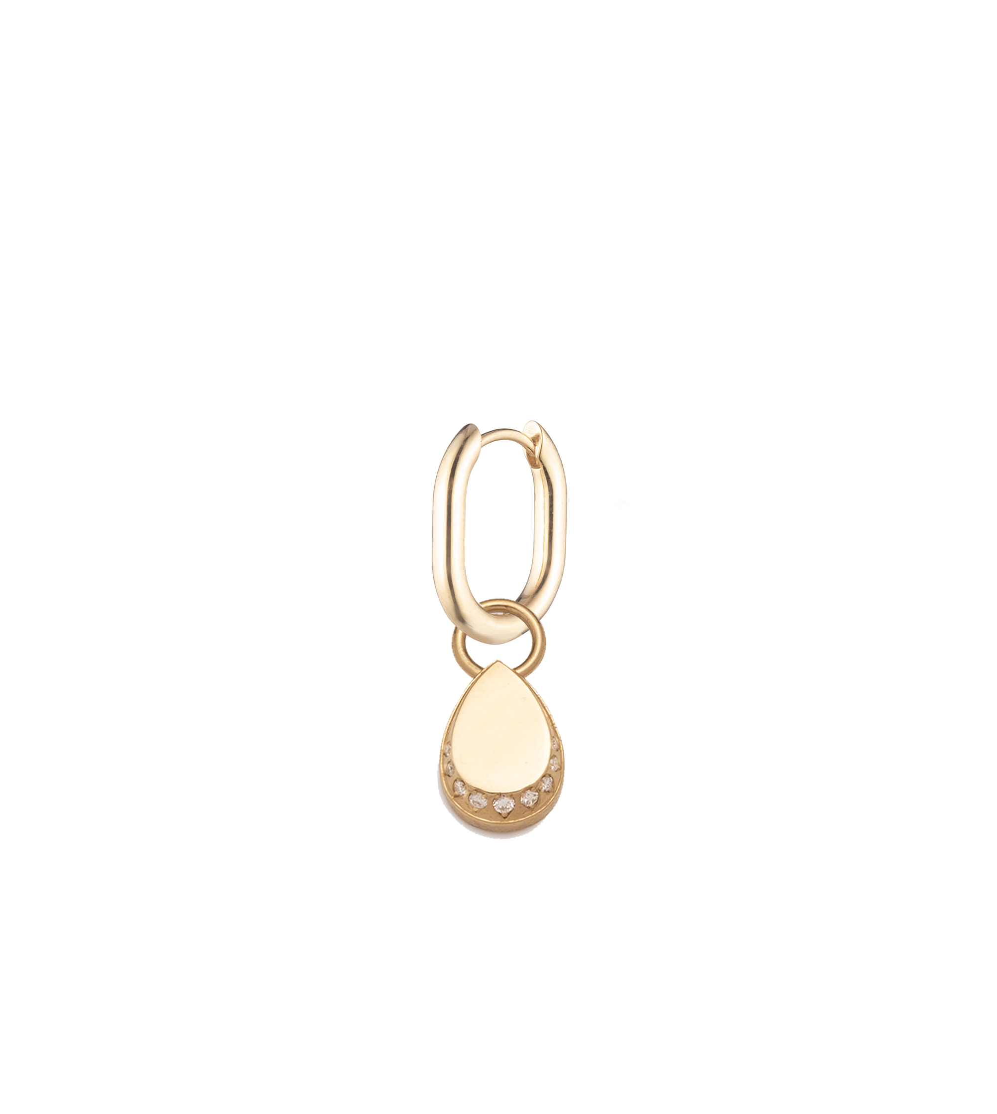 Mini Engravable Pear Love Charm Earrings - Petite Chubby Fob Dangle Earrings for Women, Personalized Jewelry Gift | Perfect for Valentine's Day, Anniversary & Everyday Wear
