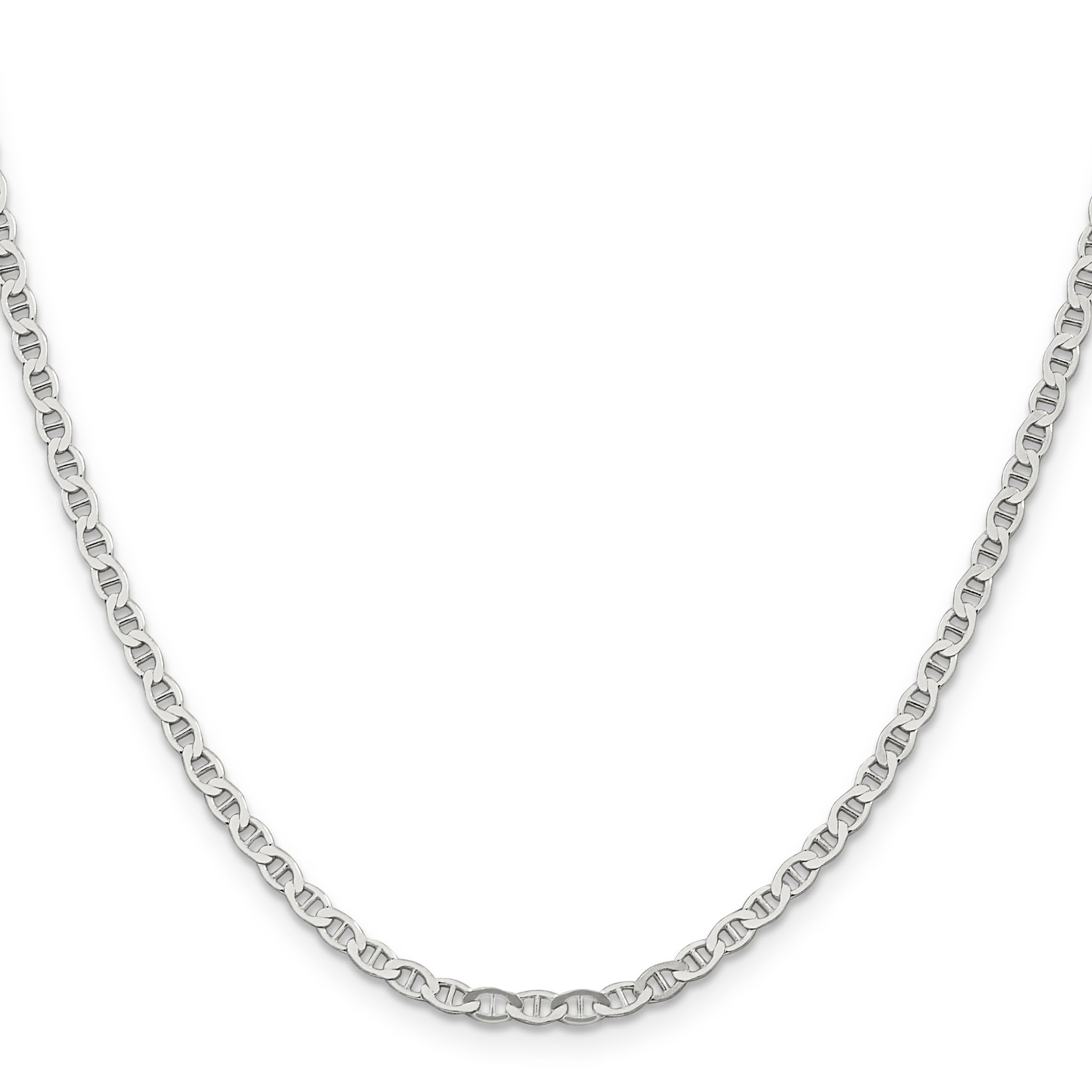 IceCarats 925 Sterling Silver 3.1mm Anchor Mariner Link Chain Necklace for Women - Classic Nautical Jewelry Gift for Her, Perfect for Beach Weddings, Cruise Vacations & Everyday Wear