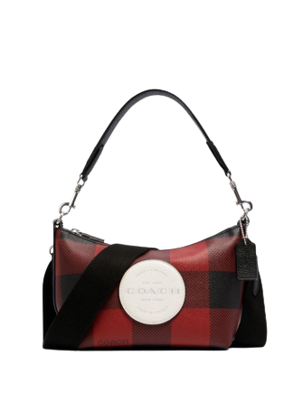 Coach Dempsey Shoulder Bag for Women - Buffalo Plaid Print Crossbody Purse with Signature Coach Patch | Perfect for Work, Travel & Everyday Use