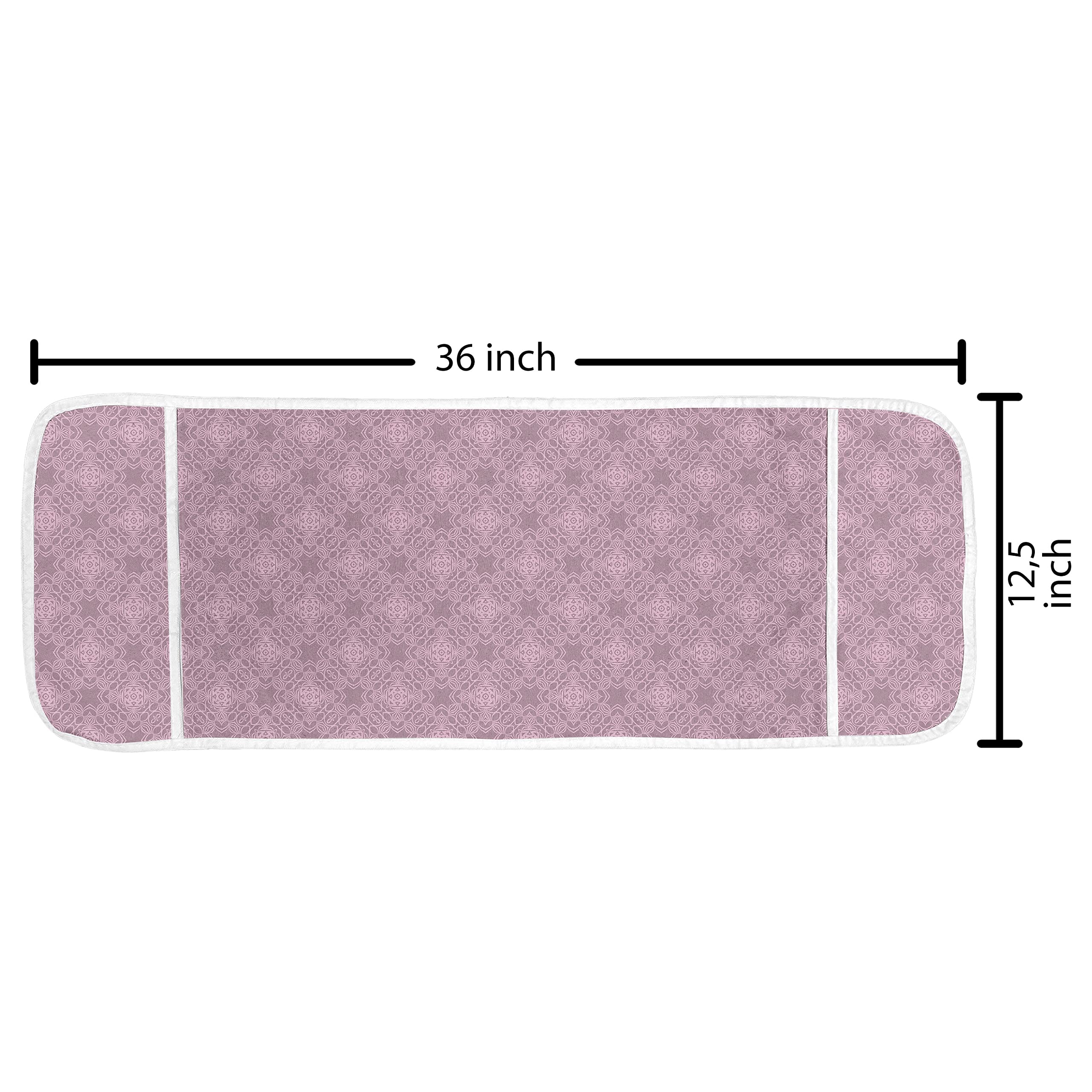 Ambesonne Oriental Microwave Oven Cover - Waterproof Damask Floral Design Kitchen Organizer with Pockets, 36