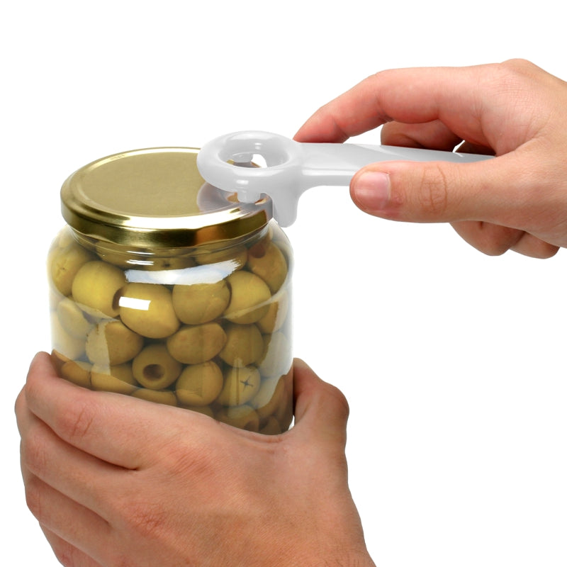 Brix Jarkey - Effortless Jar Opener for Tight Lids, Best Seller (White) - Perfect for Kitchen, Seniors & Weak Hands