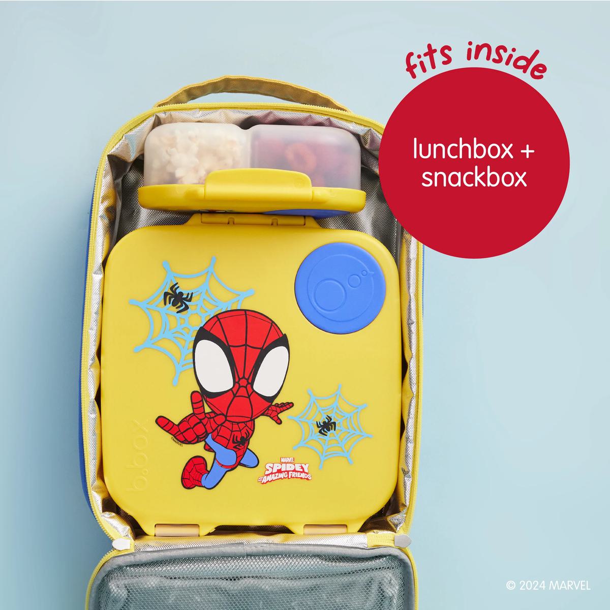 b.box Flexi Insulated Lunch Bag - Marvel Spiderman Design | Leak Proof Kids Lunch Box for School, Work & Picnics | BPA-Free Thermal Food Container for Hot & Cold Meals