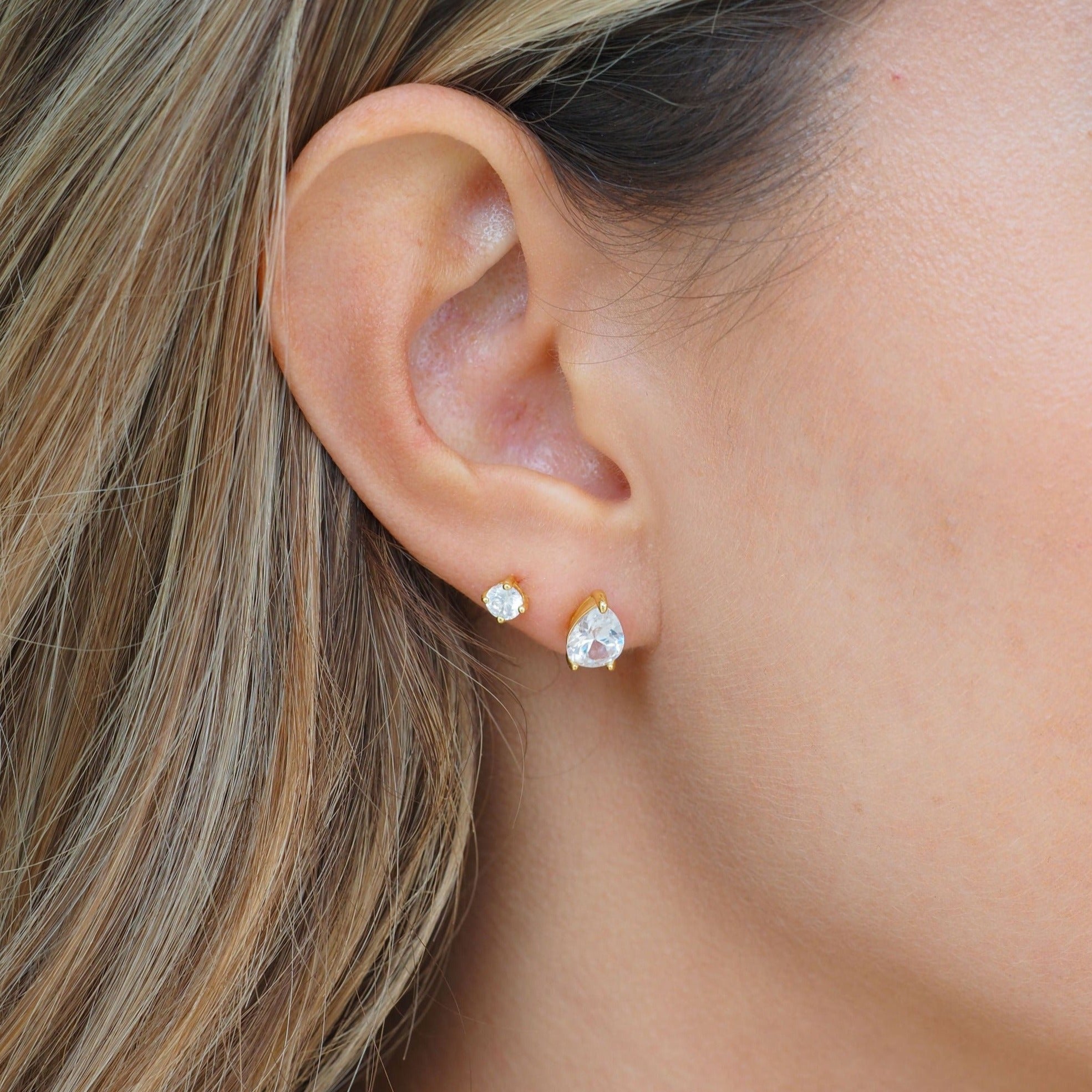 Silver Teardrop Stud Earrings for Women - Elegant & Hypoallergenic Dangle Earrings for Everyday Wear, Parties & Gifts